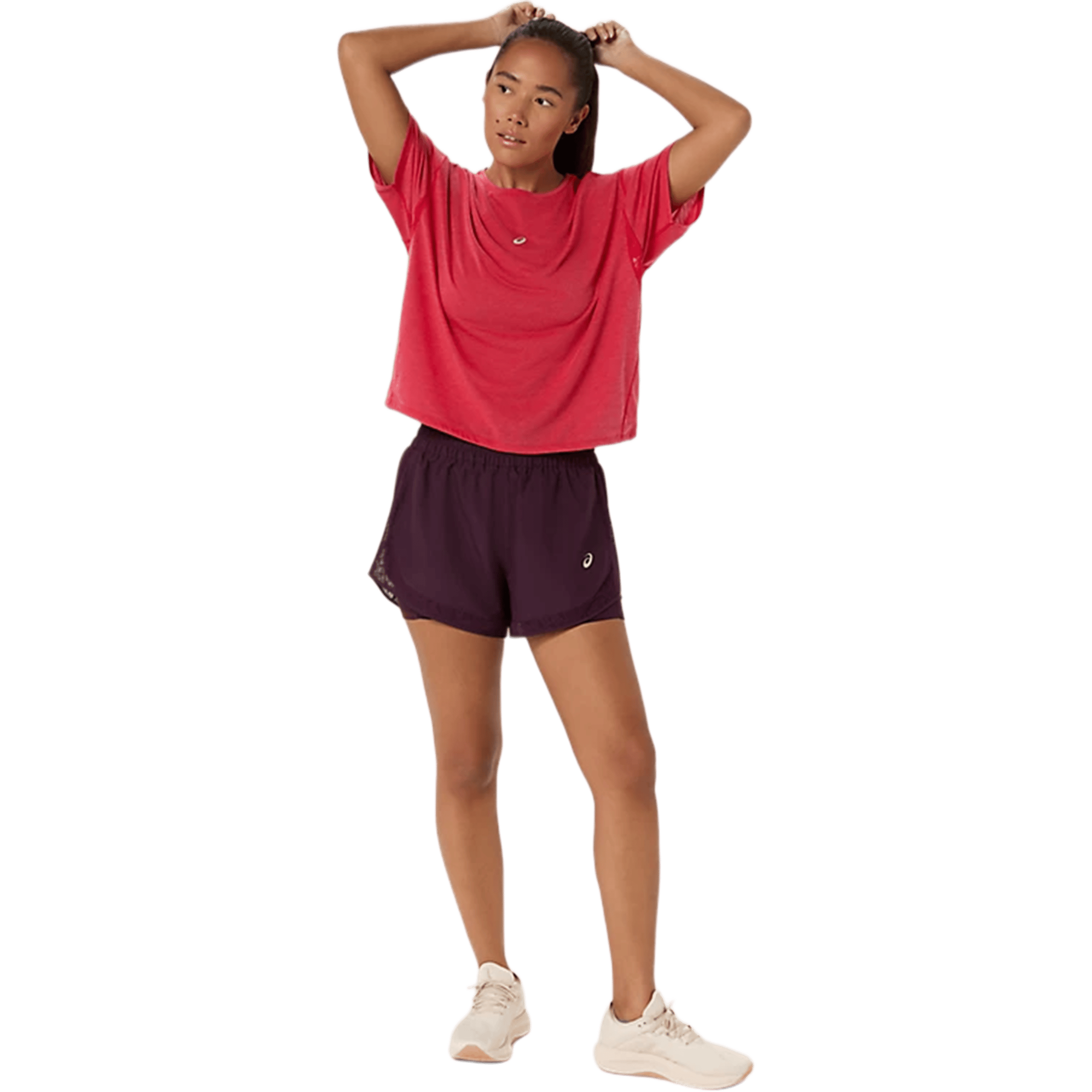 Womens Asics Nagino Run 2in1 (4") Shorts