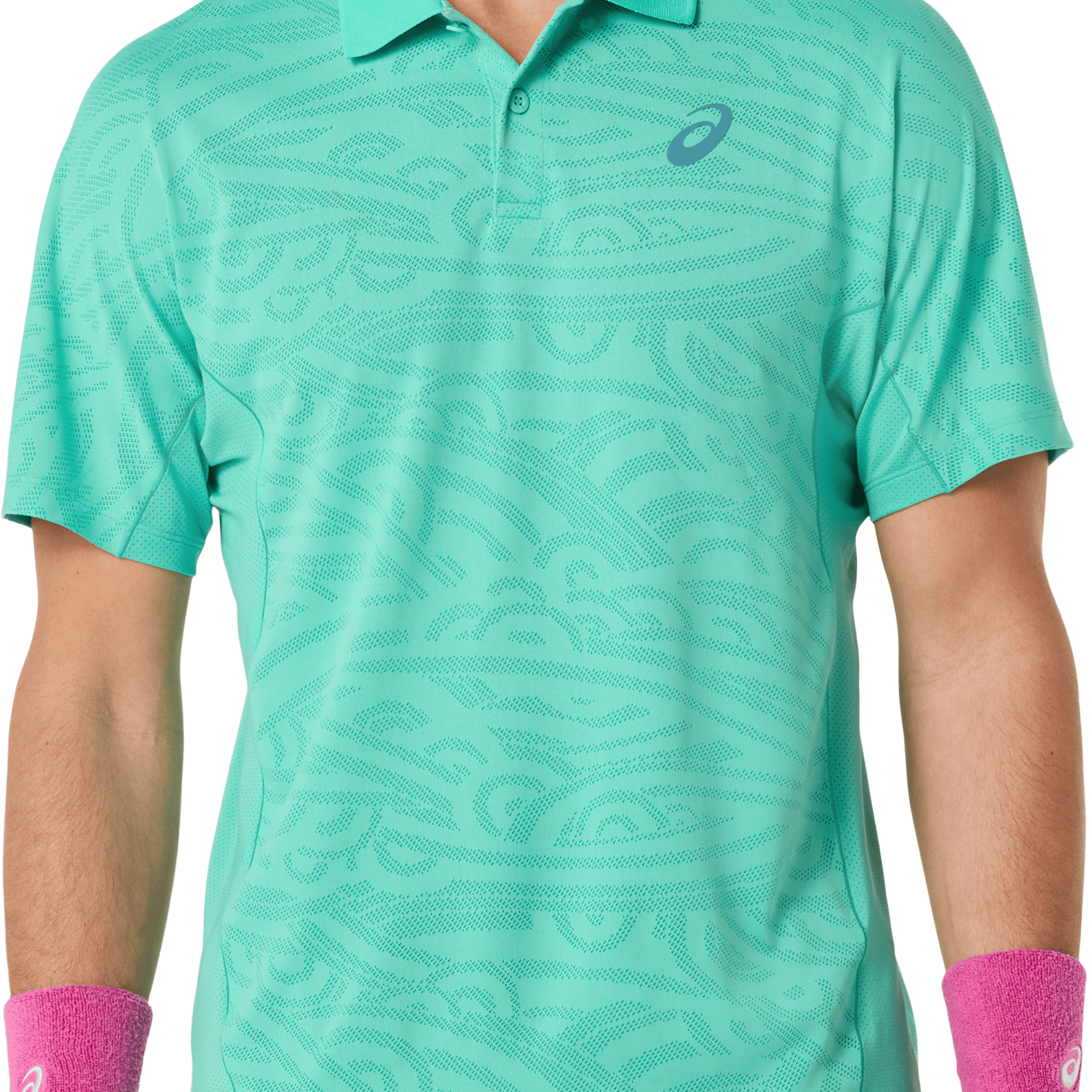 Mens Asics Match Jacquard Tennis Polo Shirt