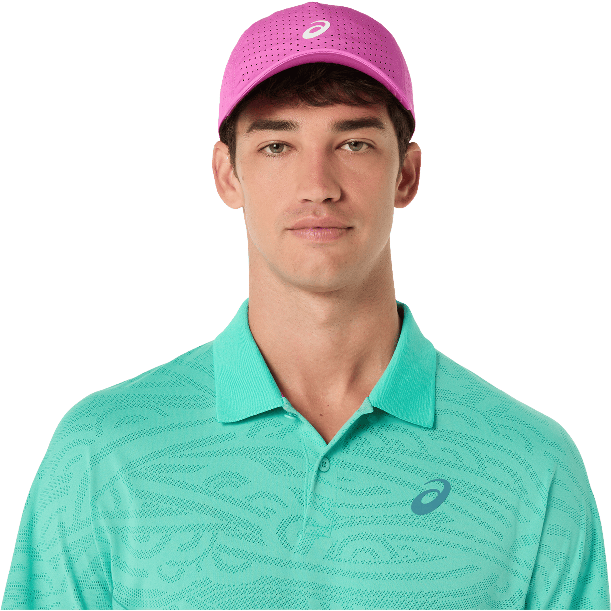 Mens Asics Match Jacquard Tennis Polo Shirt