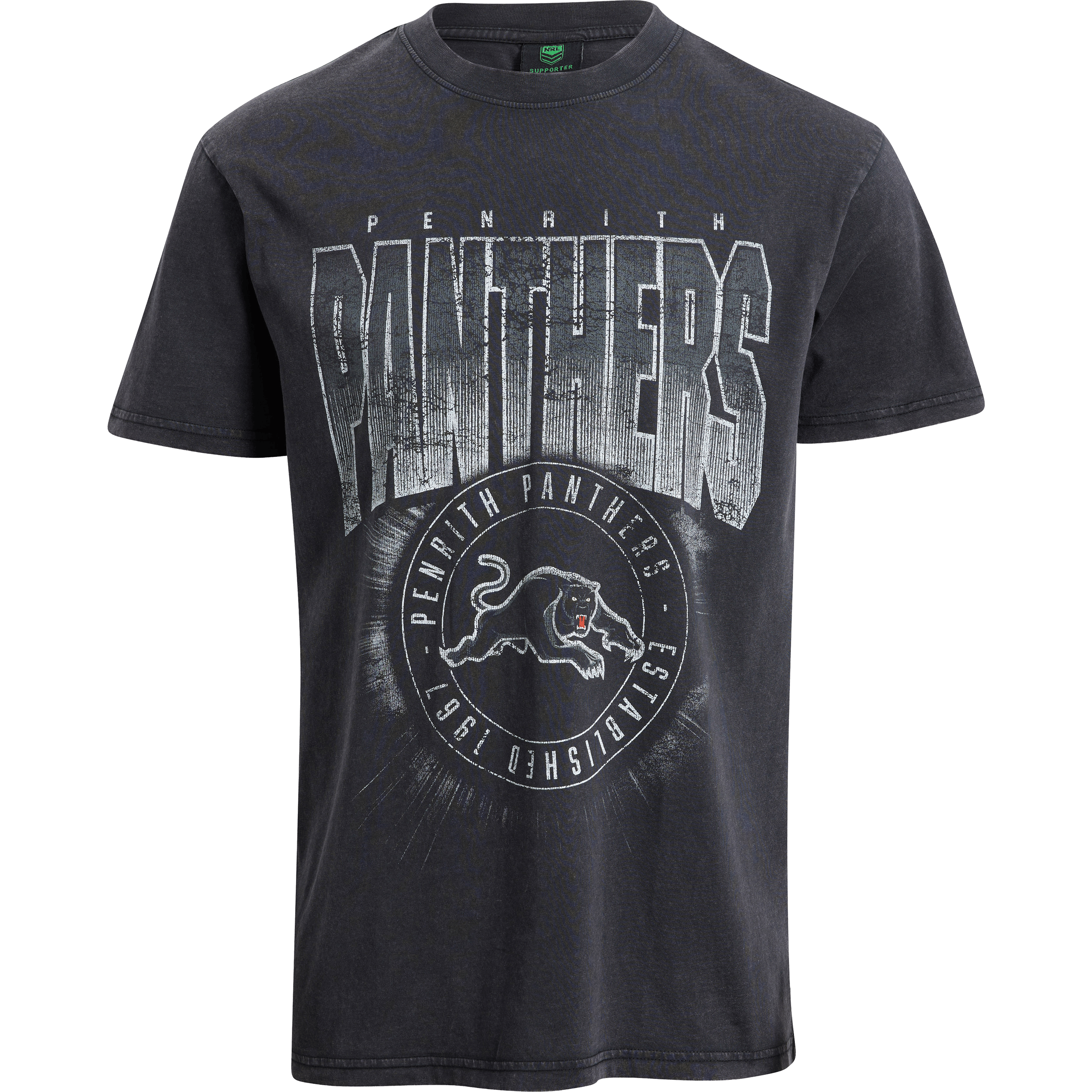 Mens Bleacher Athletic NRL Penrith Panthers Washed Tee
