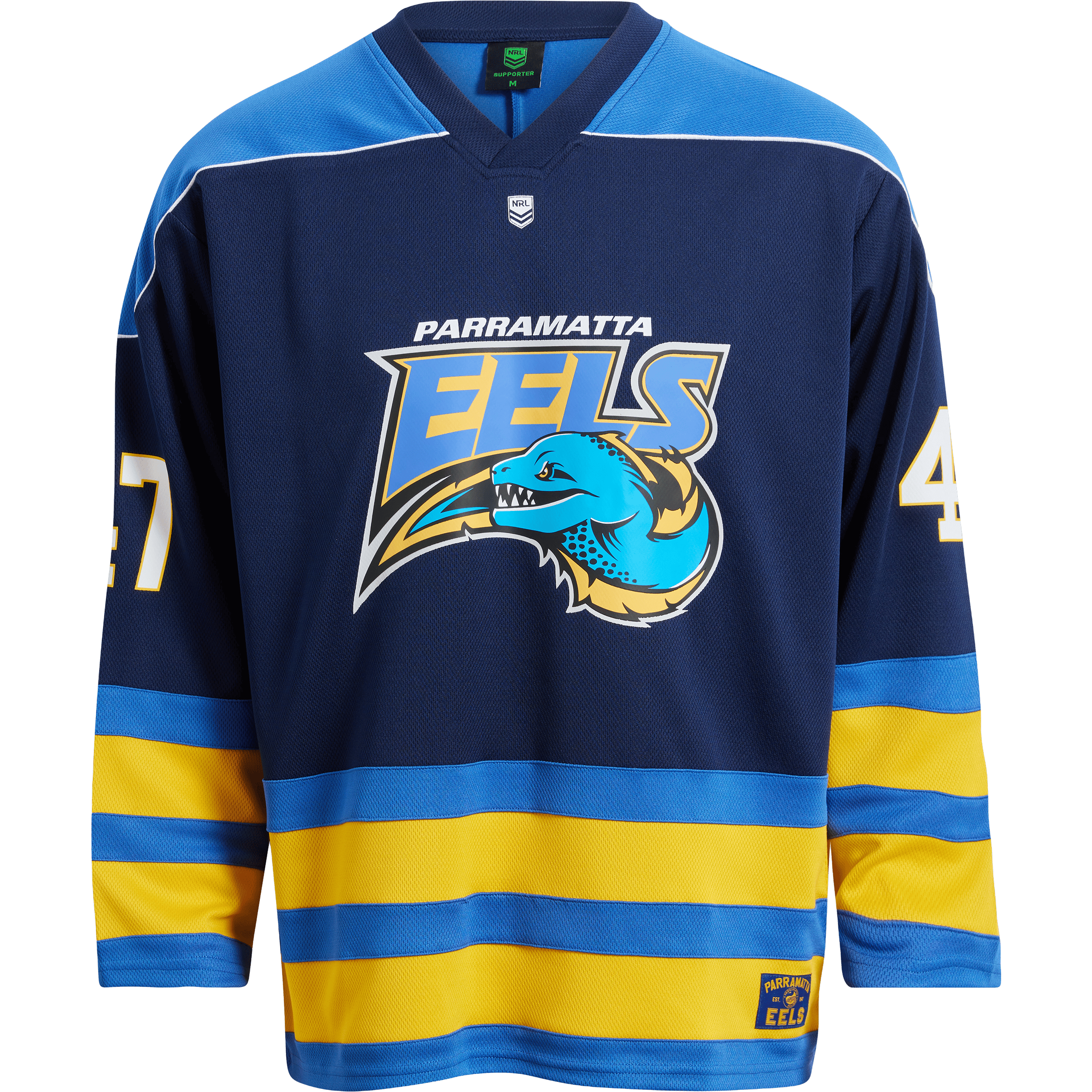 Mens Bleacher Athletic NRL Parramatta Eels Hockey Long Sleeve