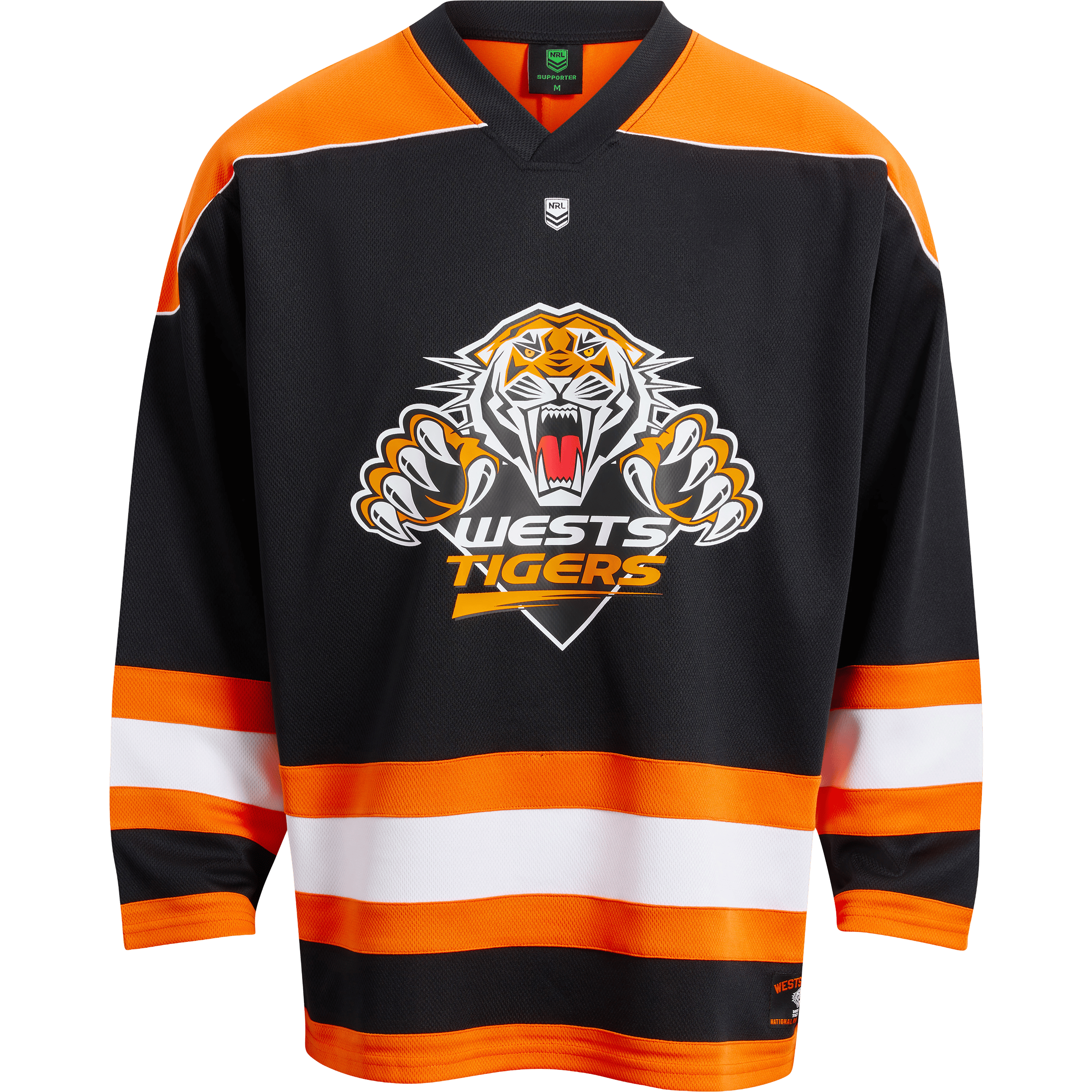 Mens Bleacher Athletic NRL West Tigers Hockey Long Sleeve