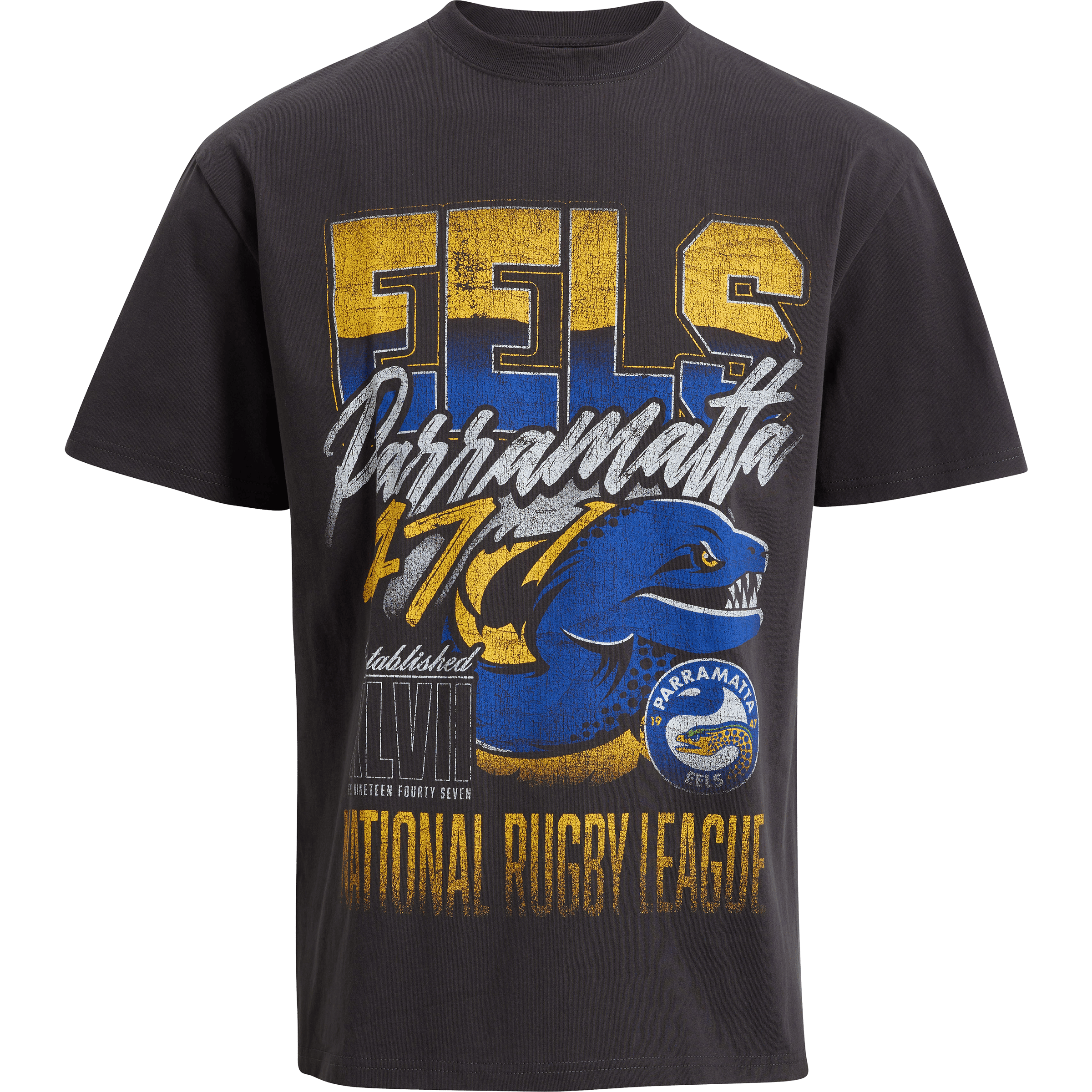 Mens Bleacher Athletic NRL Parramatta Eels Legacy Boxy Tee