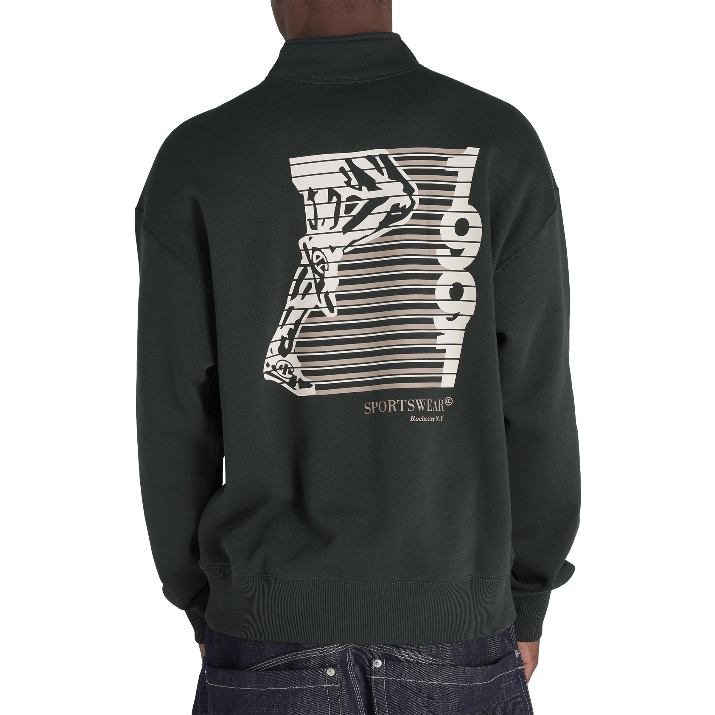 Mens Champion Rochester Graphic Quarter Zip Sweatshirt