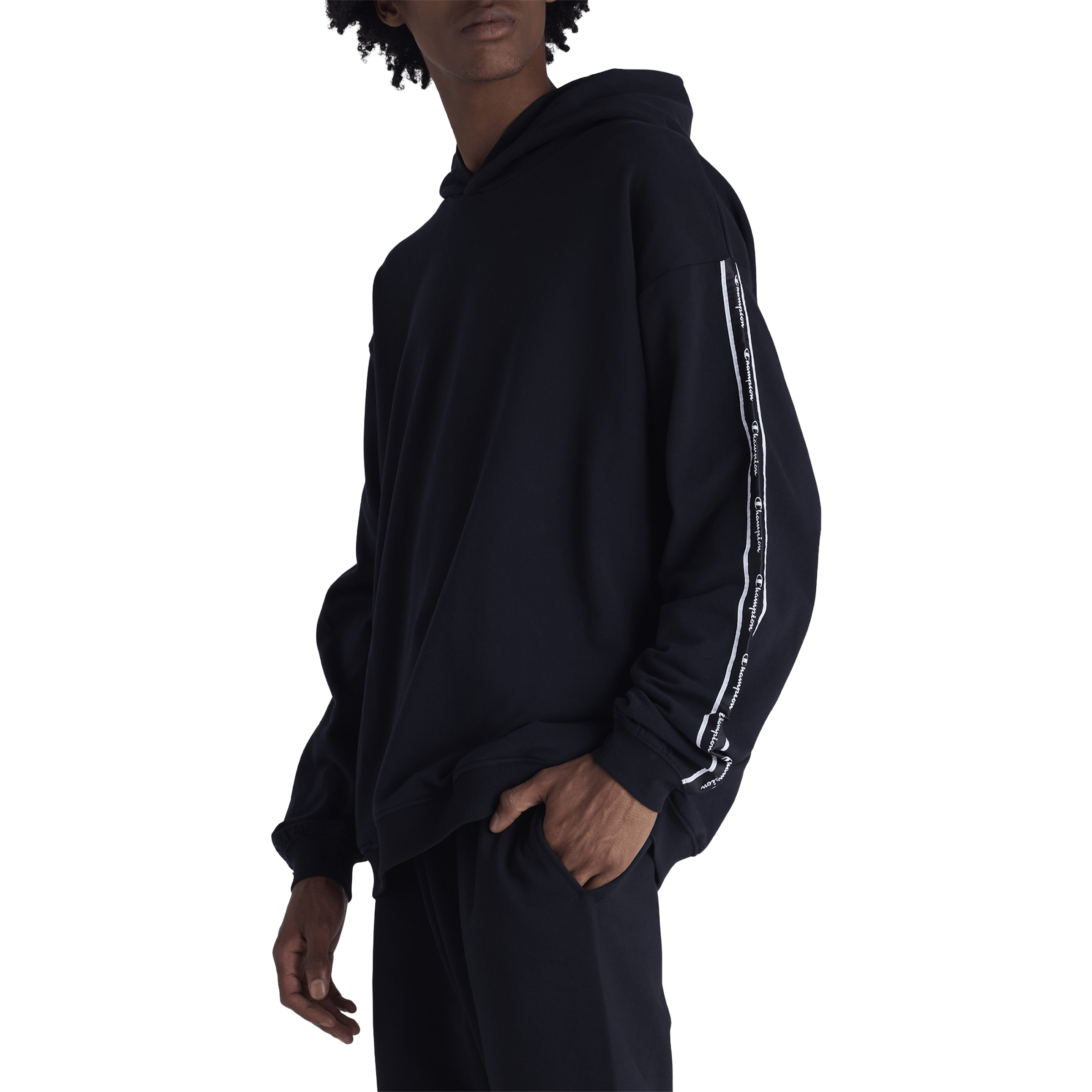 Mens Champion Lux Taping Hoodie