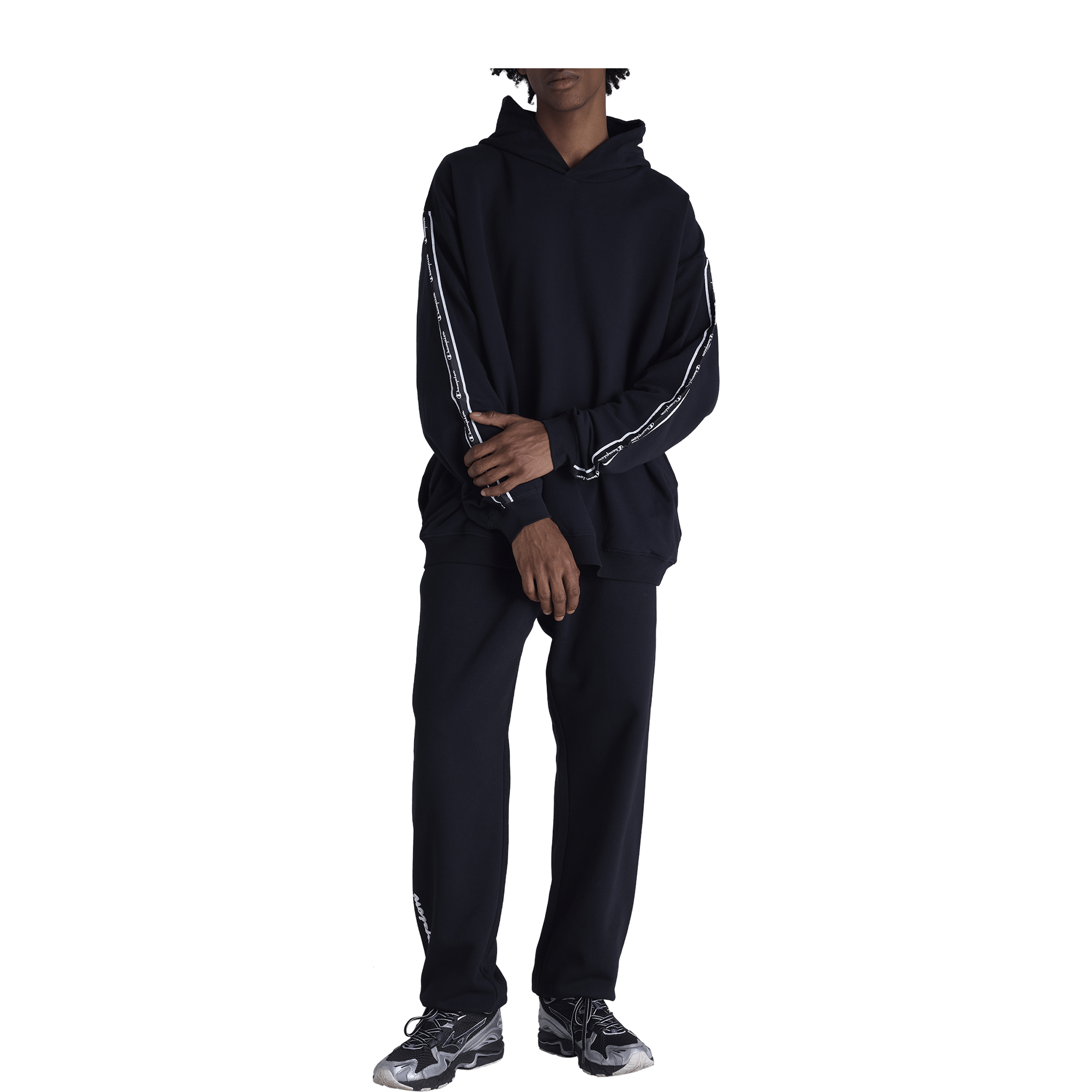 Mens Champion Lux Taping Hoodie
