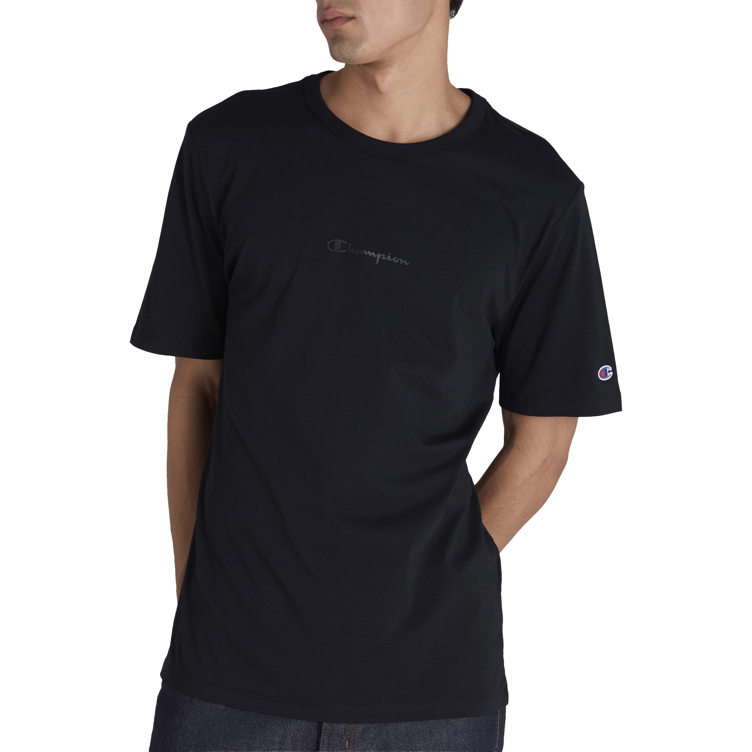 Mens Champion Tonal Script Oversized Tee