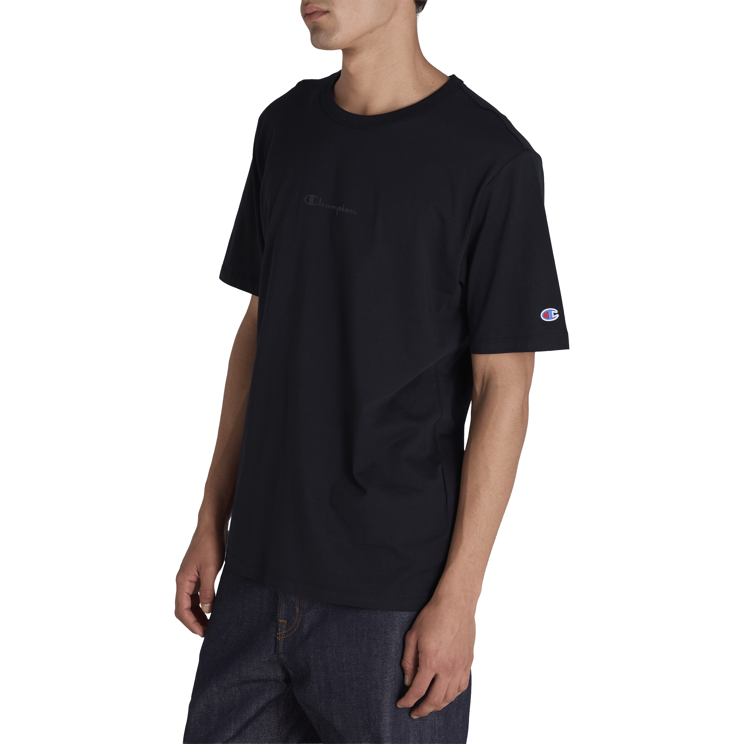 Mens Champion Tonal Script Oversized Tee