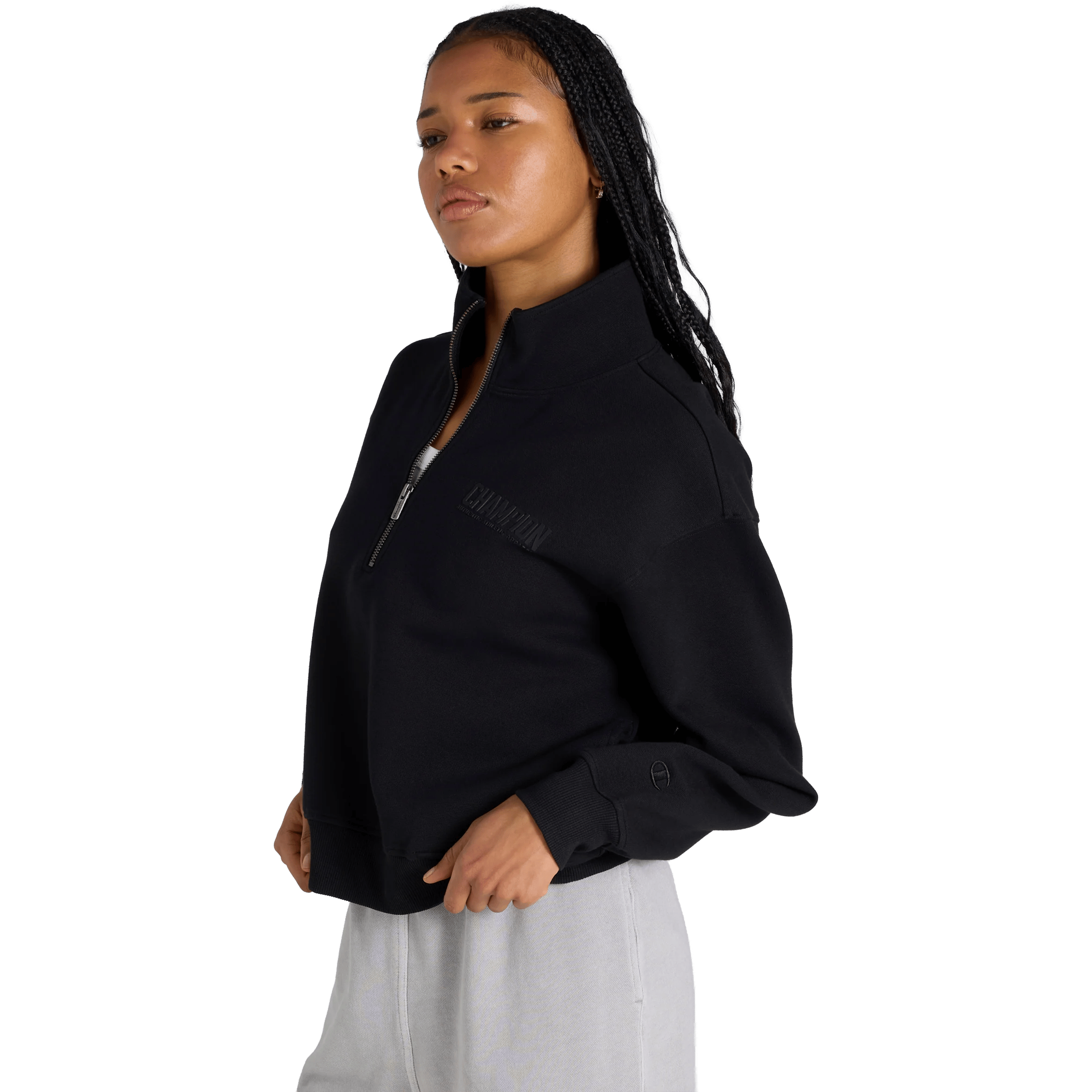Womens Champion Rochester Base Quarter Zip Sweater