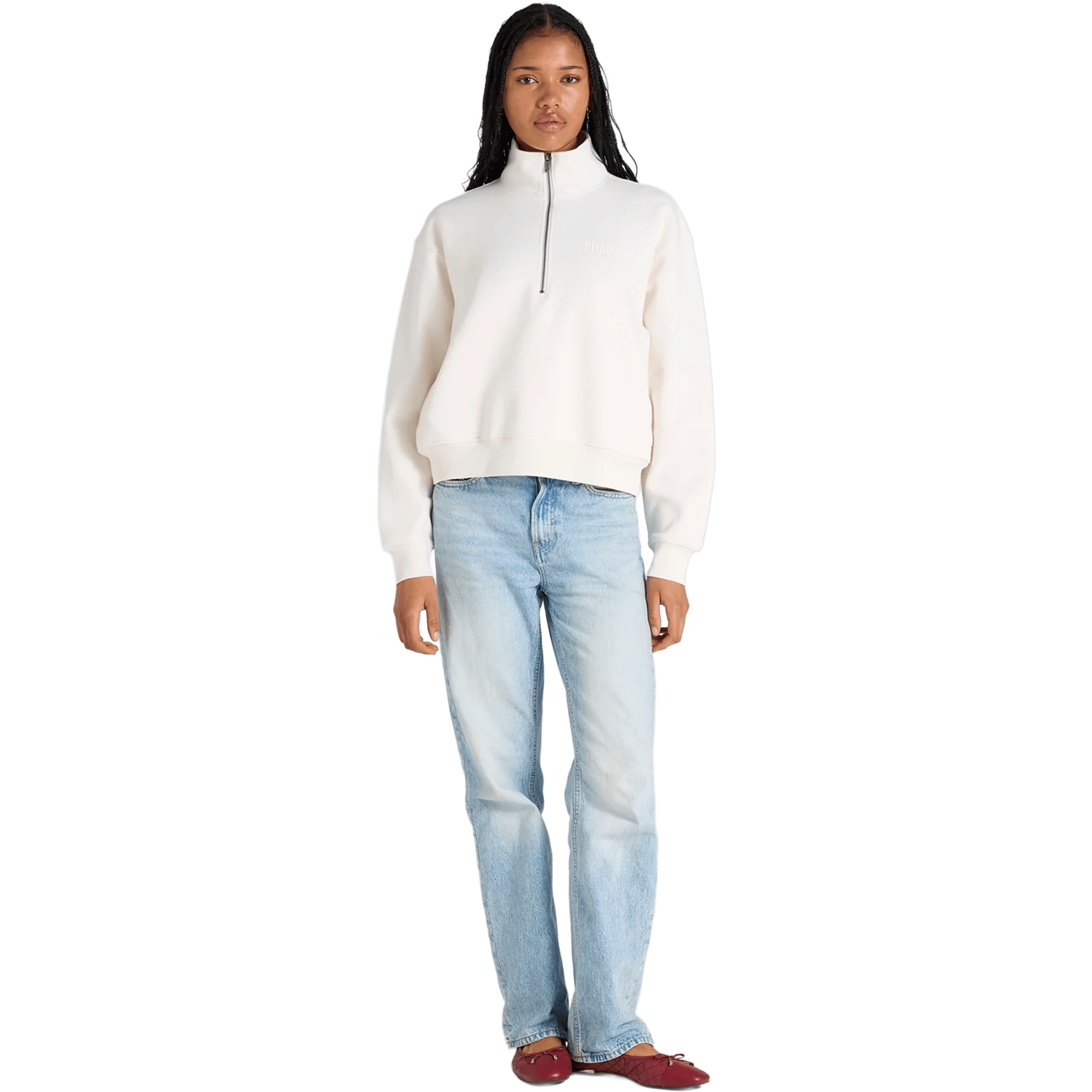 Womens Champion Rochester Base Quarter Zip Sweater