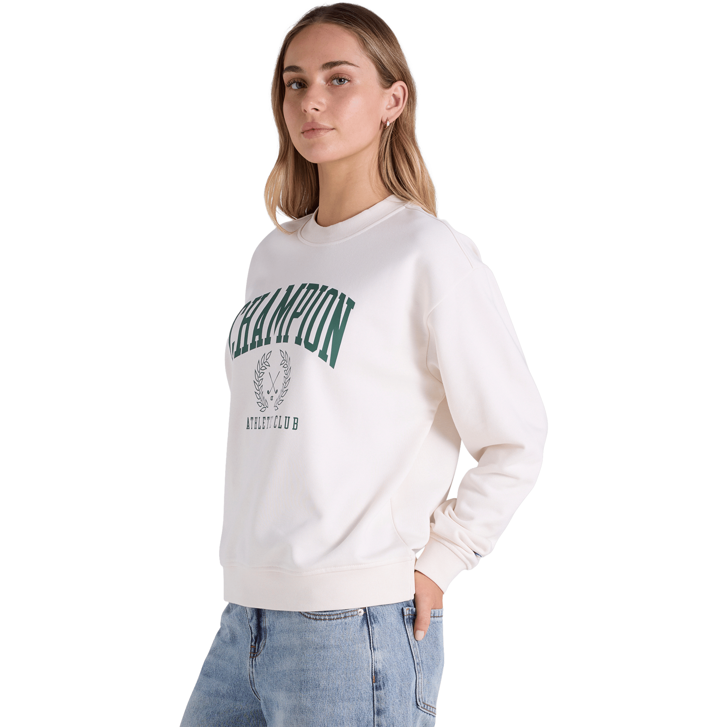Womens Champion Club Crew Sweatshirts
