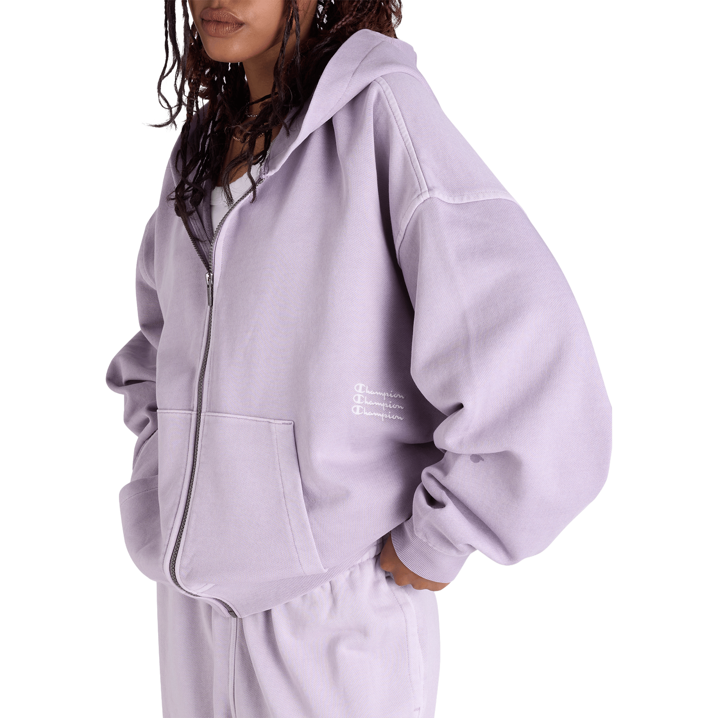 Womens Champion Rochester Vintage Wash Zip Hoodie