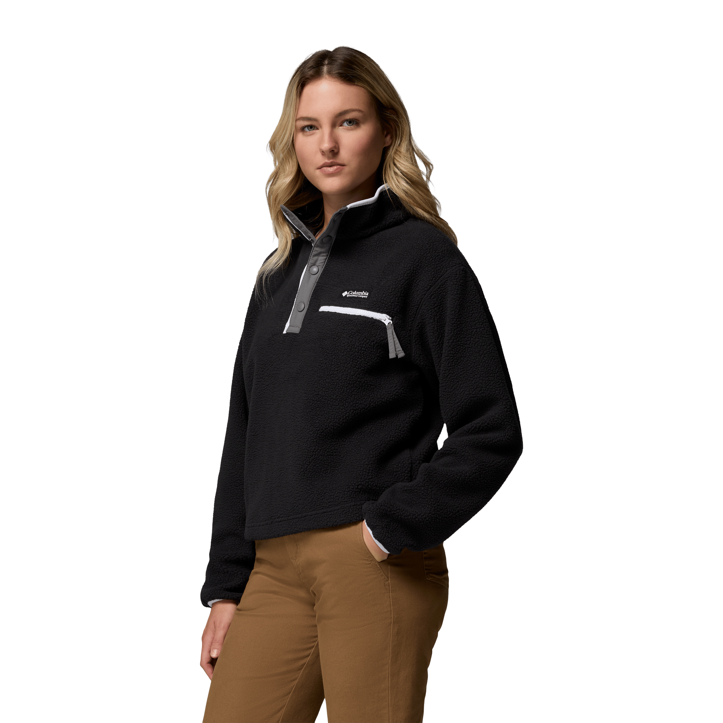 Womens Columbia Helvetia™ II Cropped Half Snap Fleece Pullover