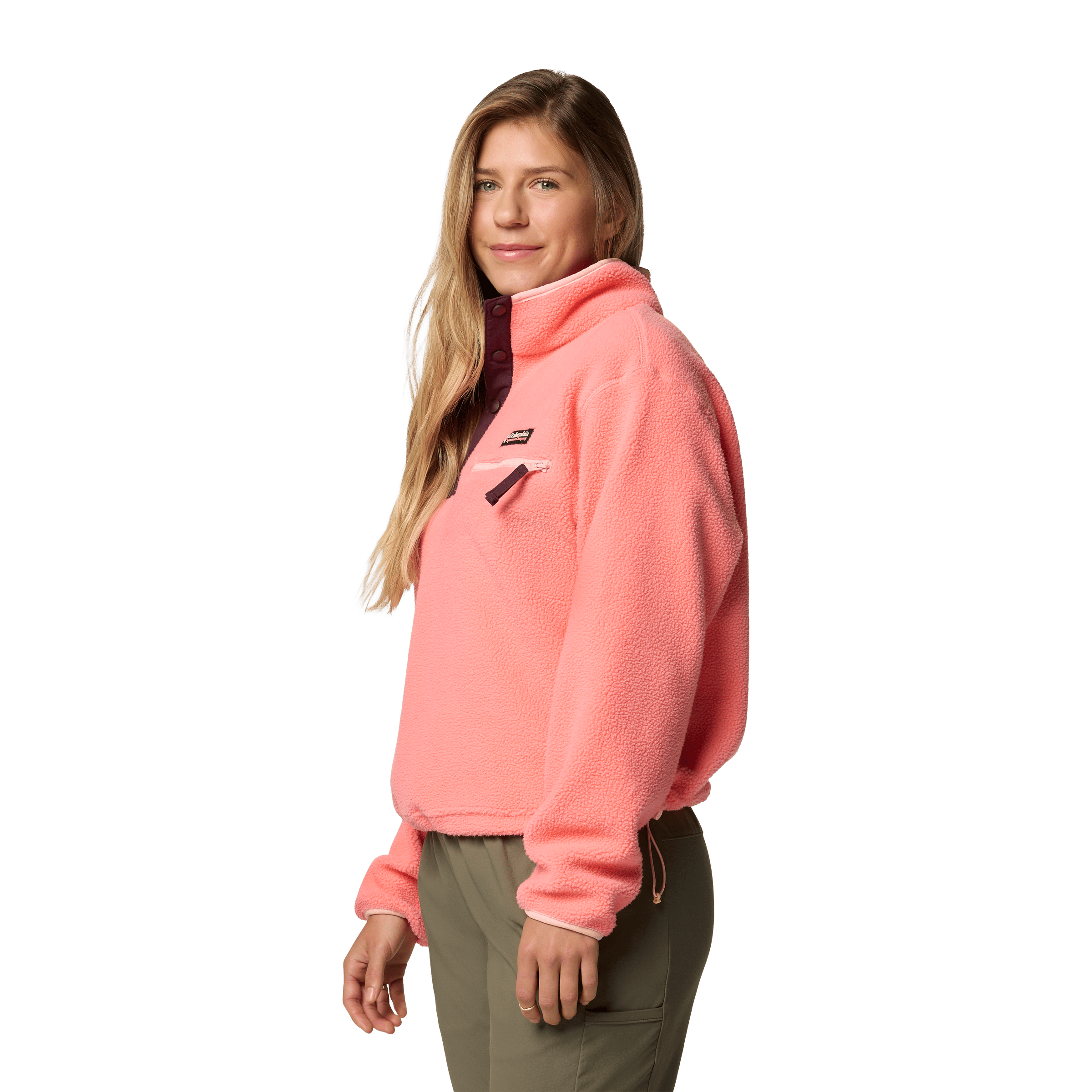 Womens Columbia Helvetia™ II Cropped Half Snap Fleece Pullover