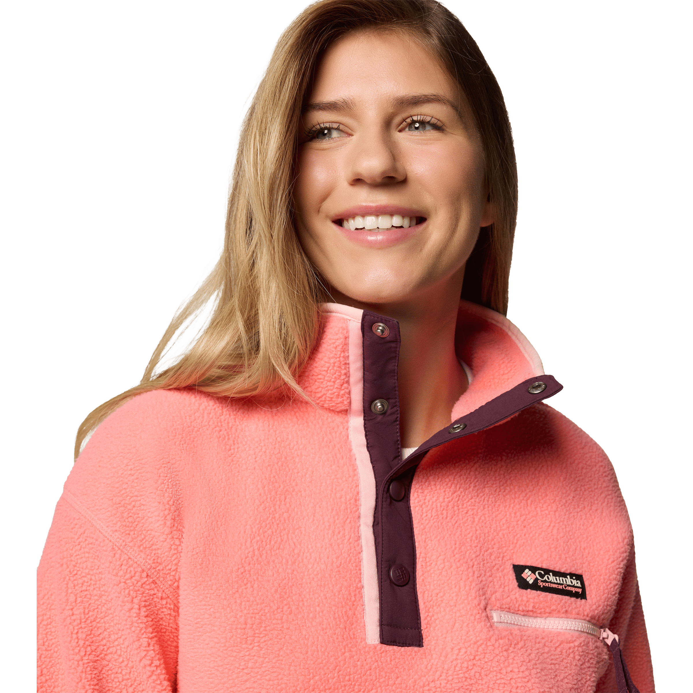 Womens Columbia Helvetia™ II Cropped Half Snap Fleece Pullover