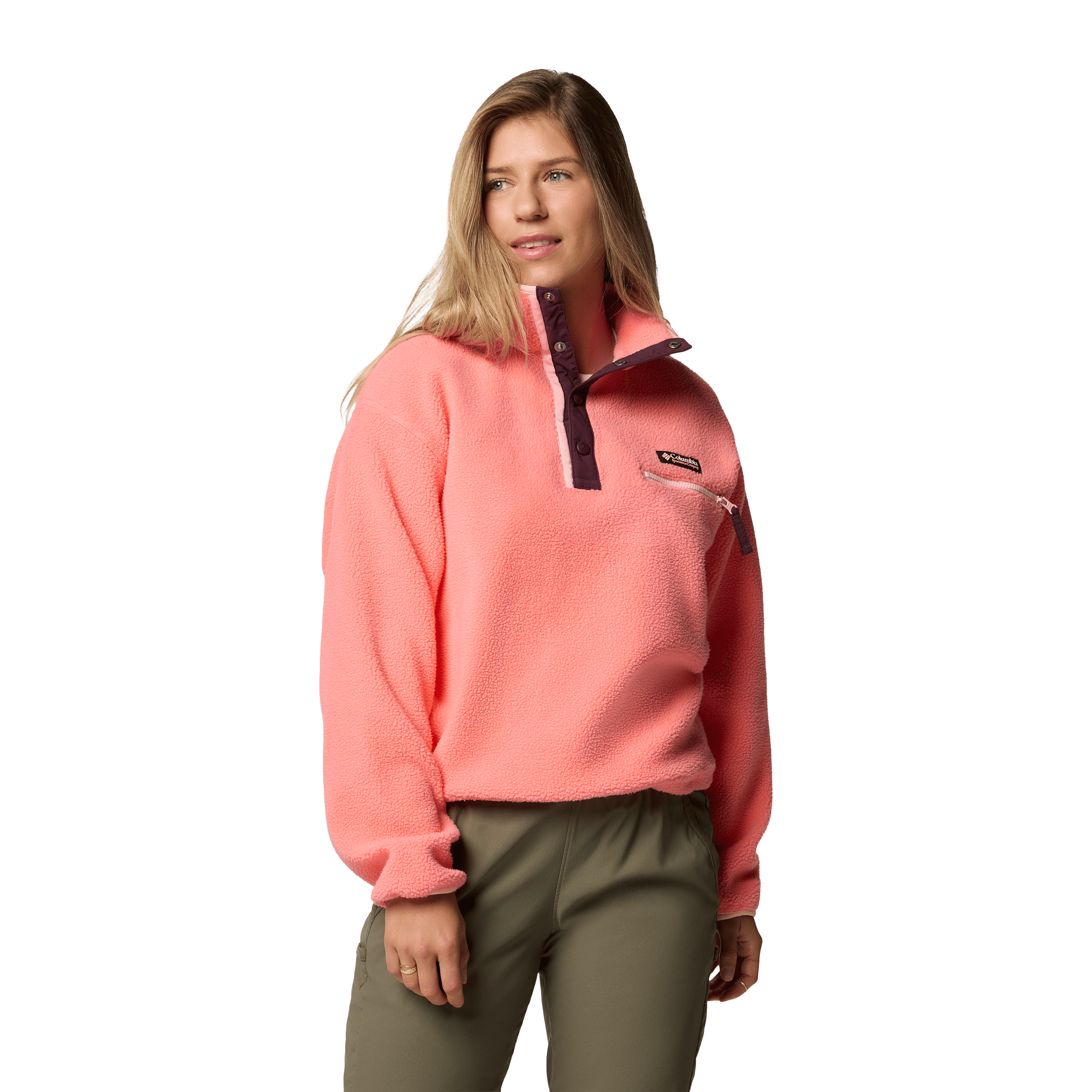 Womens Columbia Helvetia™ II Cropped Half Snap Fleece Pullover