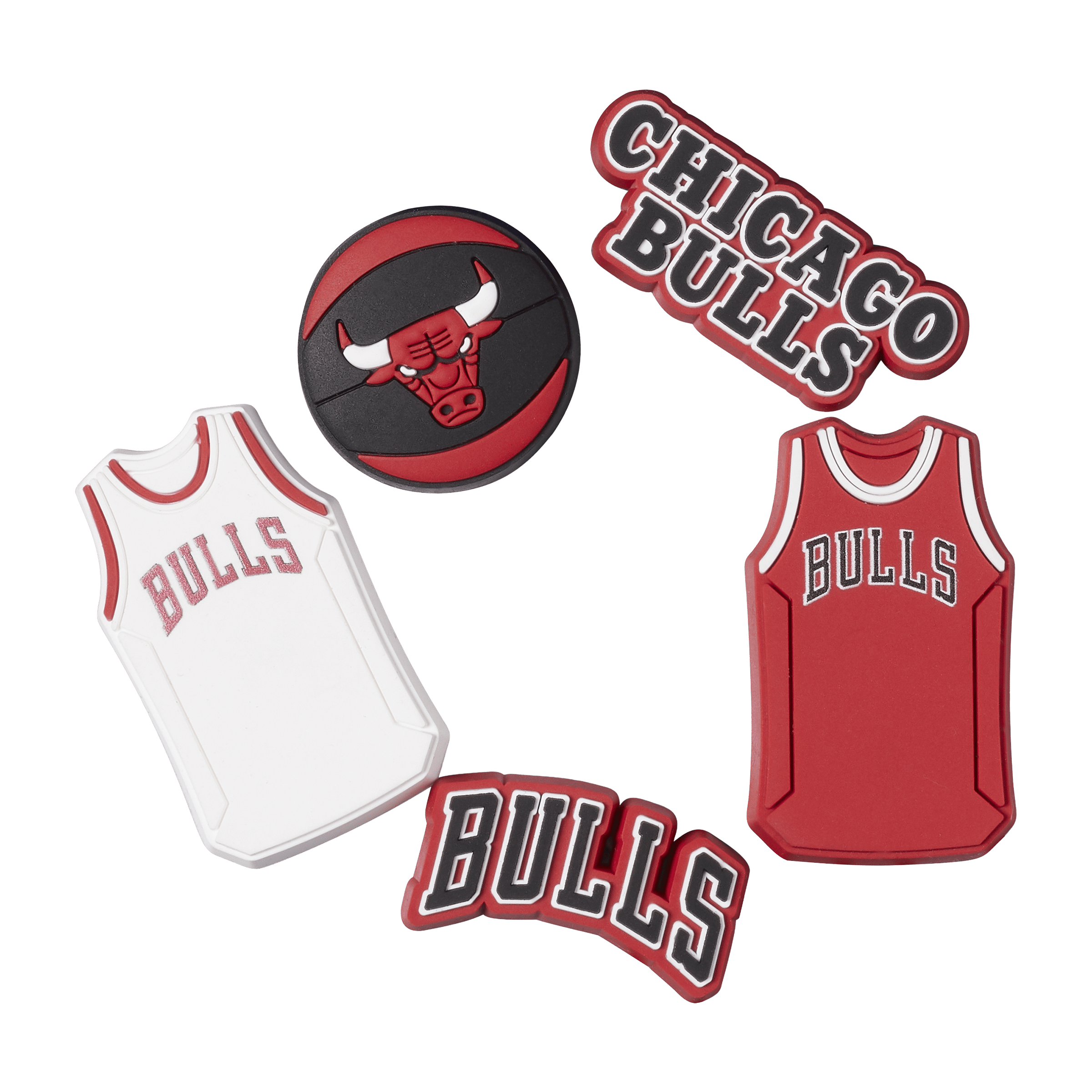 Crocs Accessories NBA Chicago Bulls (5pk) Jibbitz Charms