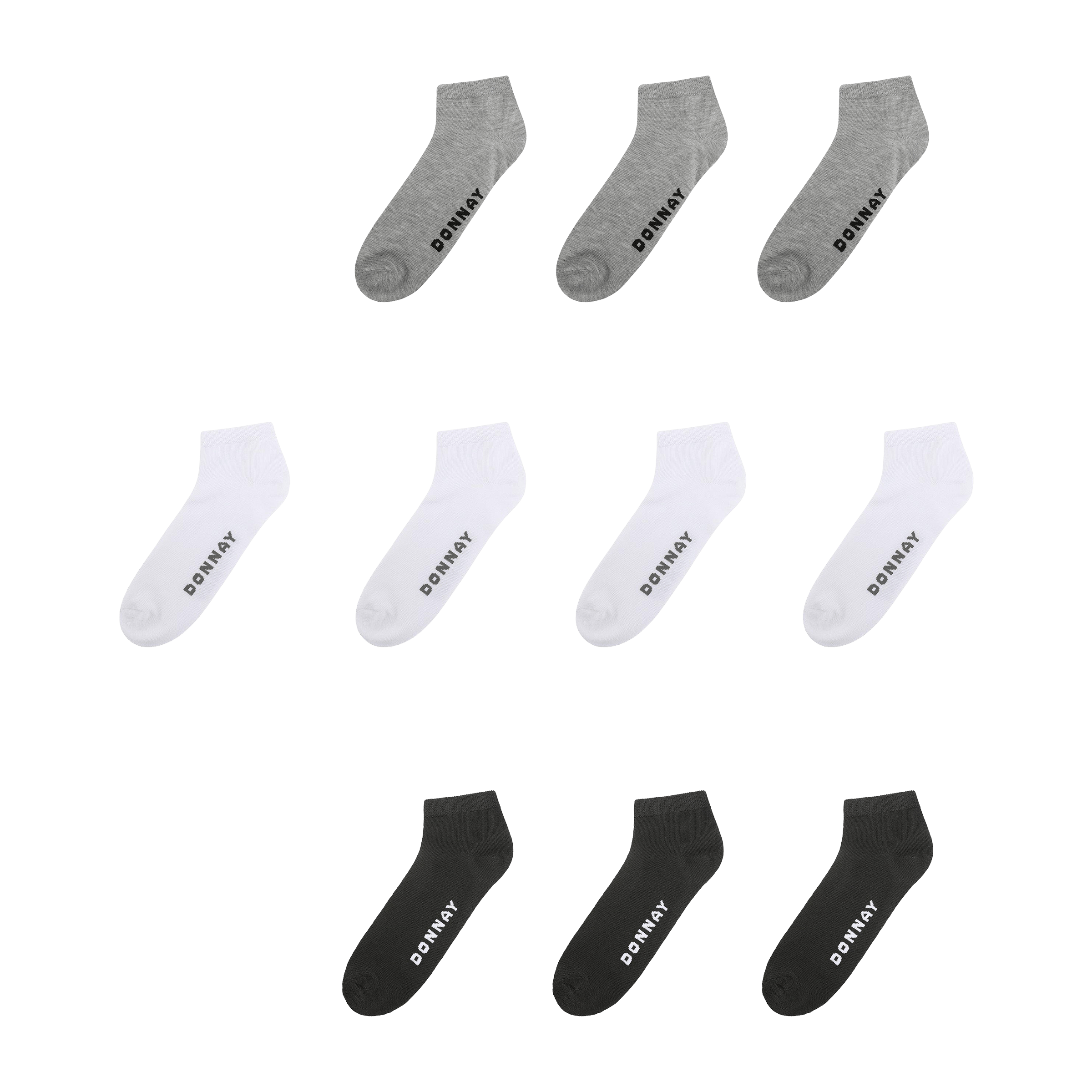 Unisex Donnay (10pk) Trainer Socks Plus Size - UK 12+ (US 13+)