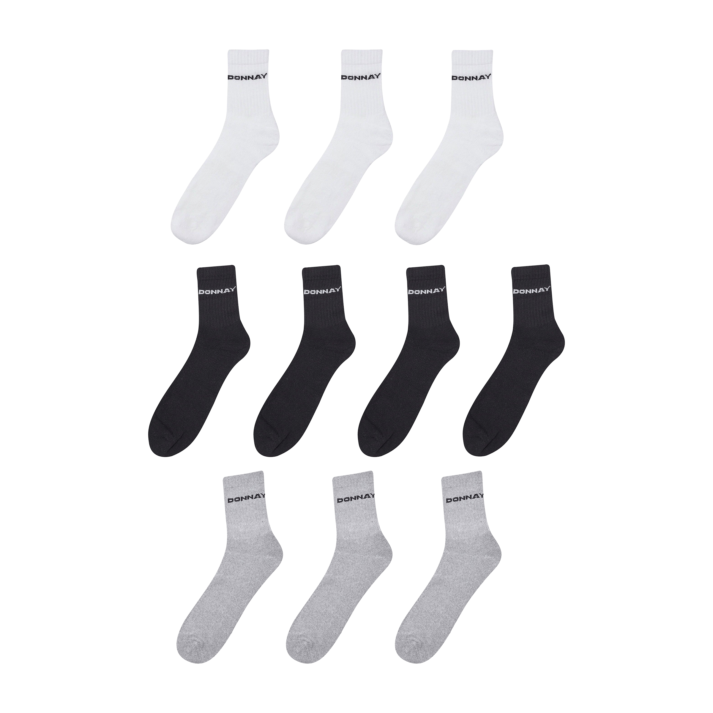 Unisex Donnay Quarter (10pk) Socks Plus Size - UK 12+ (US 13+)