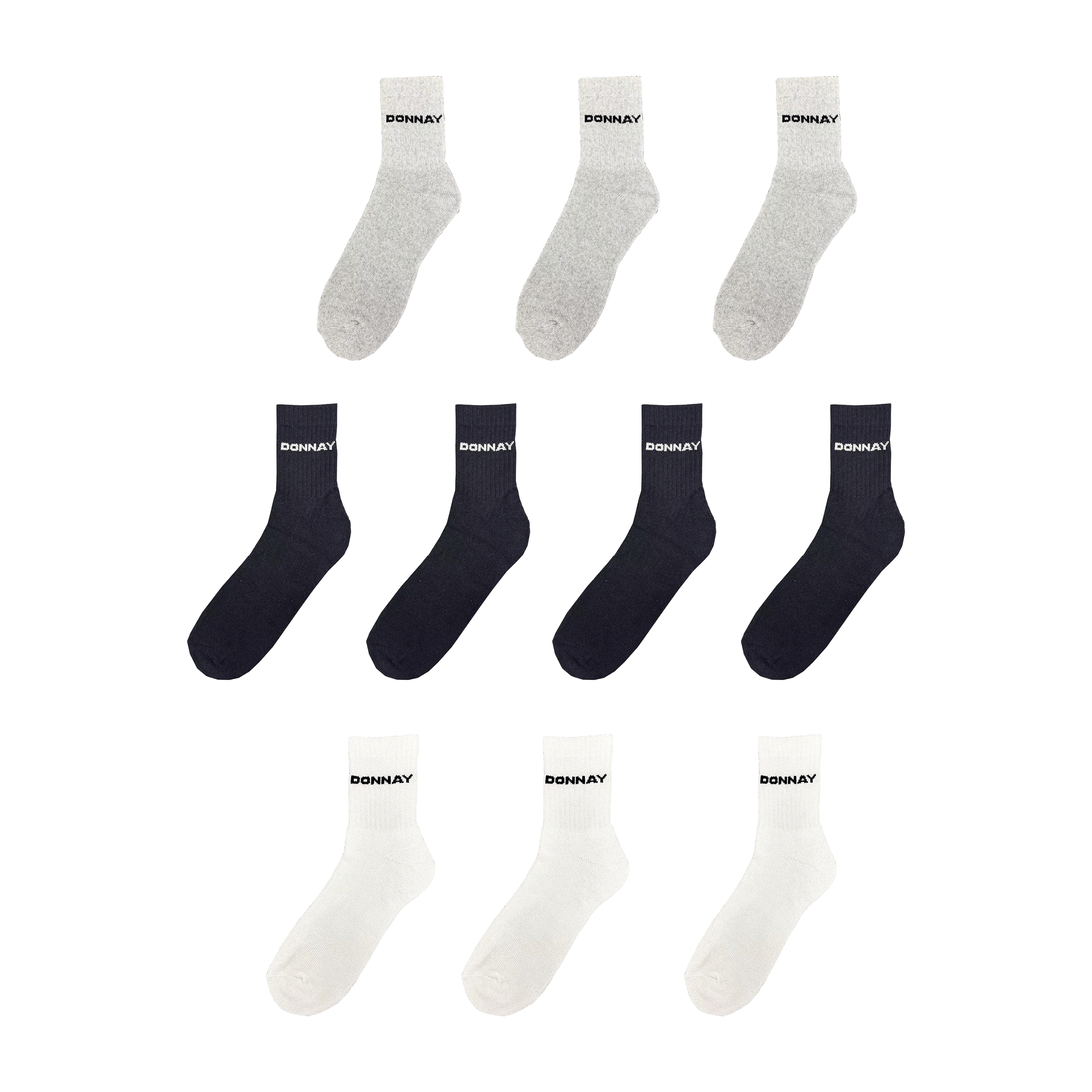 Unisex Donnay Quarter (10pk) Socks - UK 7-11 (US 7.5-12)