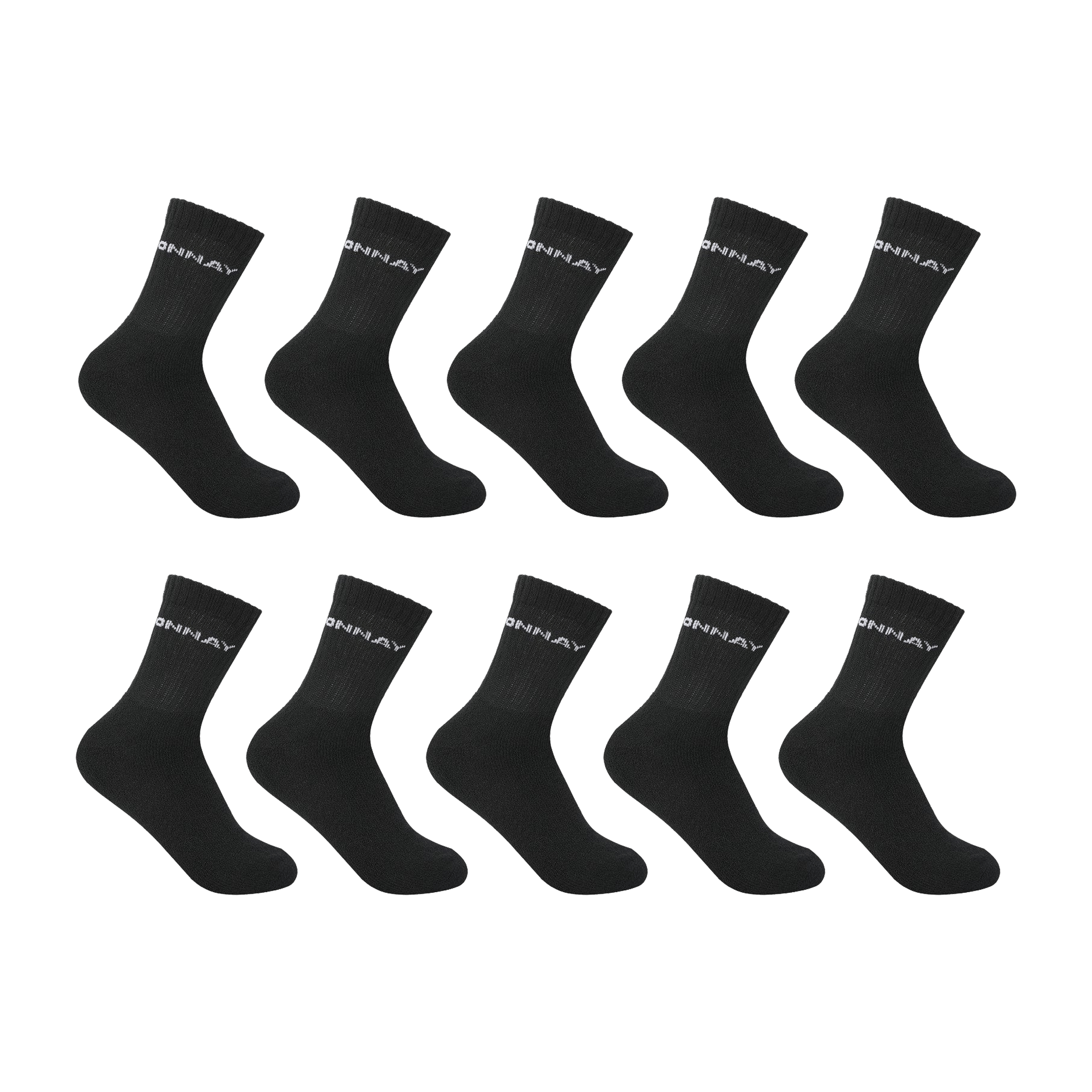 Kids Donnay Crew (10pk) Socks - UK 1-6 (US 1.5-6.5)