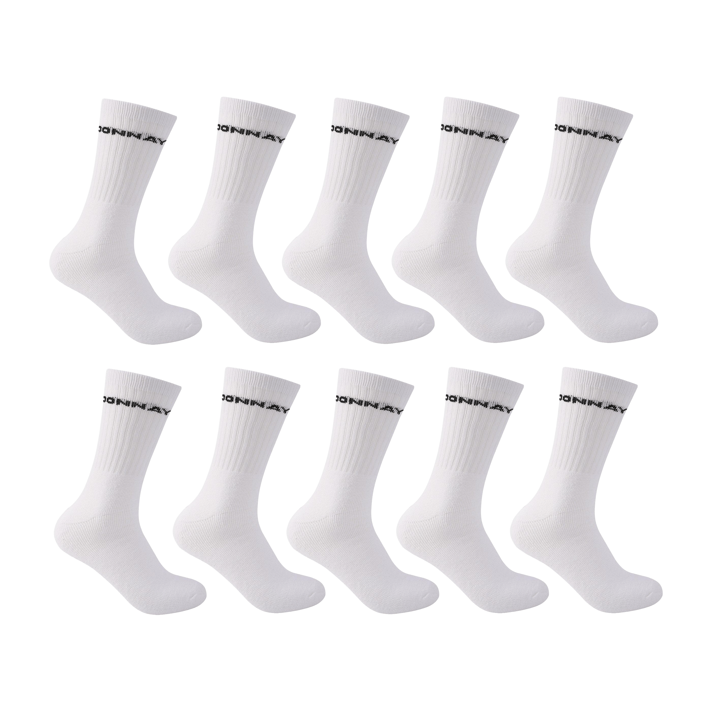Unisex Donnay Crew (10pk) Socks Plus Size - UK 12+ (US 13+)