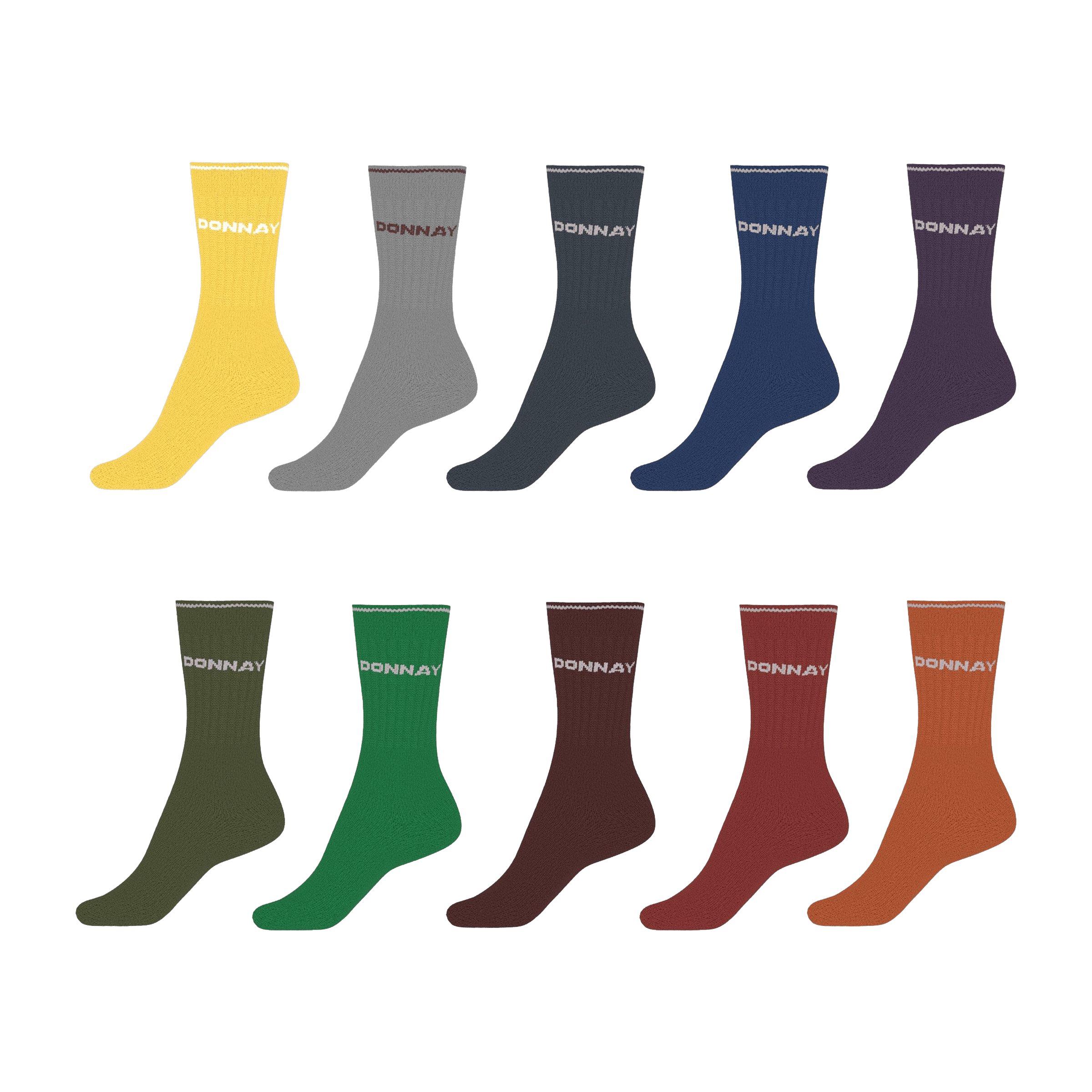 Unisex Donnay Crew (10pk) Sports Socks - UK 7-11 (US 7.5-12)
