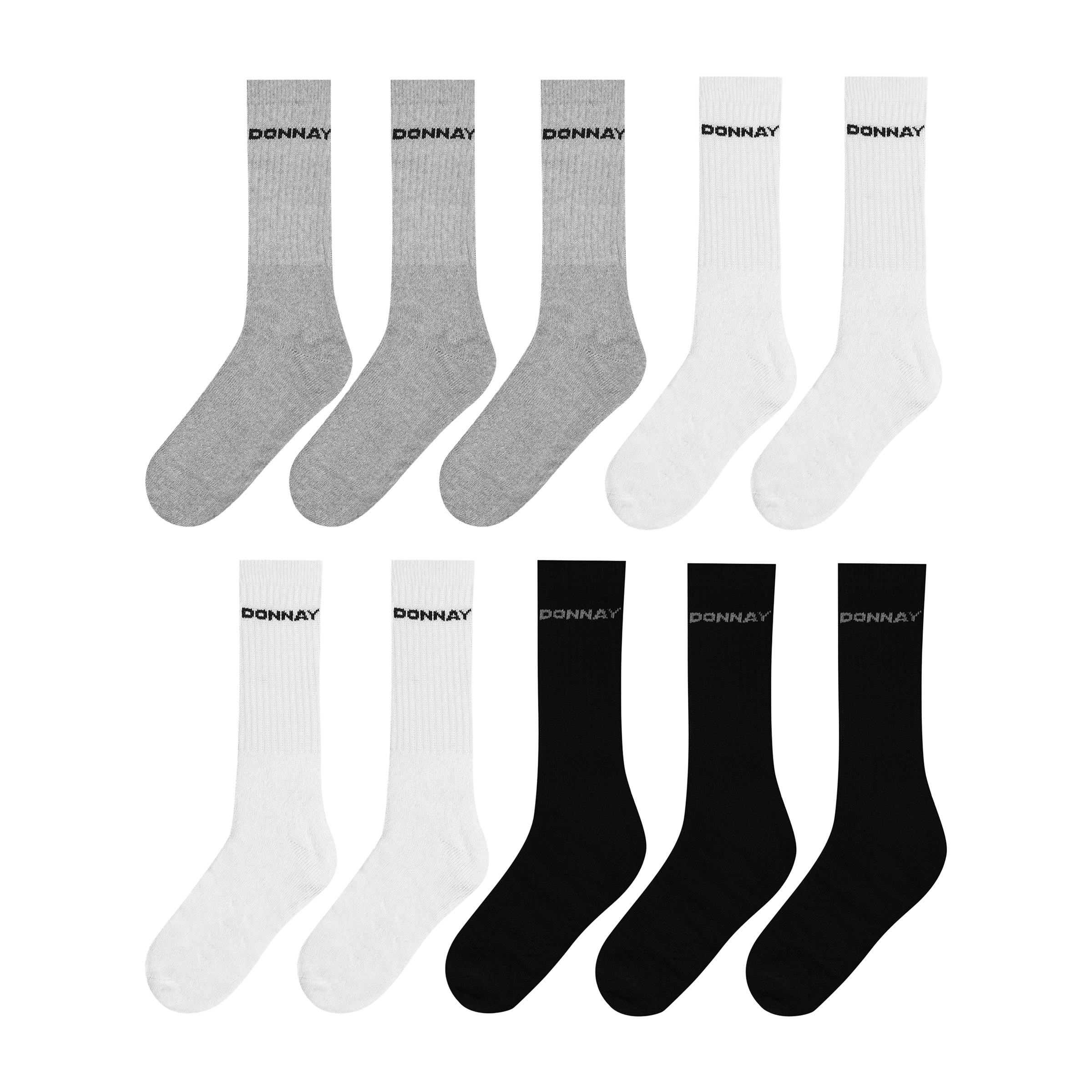 Unisex Donnay Crew (10pk) Sports Socks - UK 7-11 (US 7.5-12)