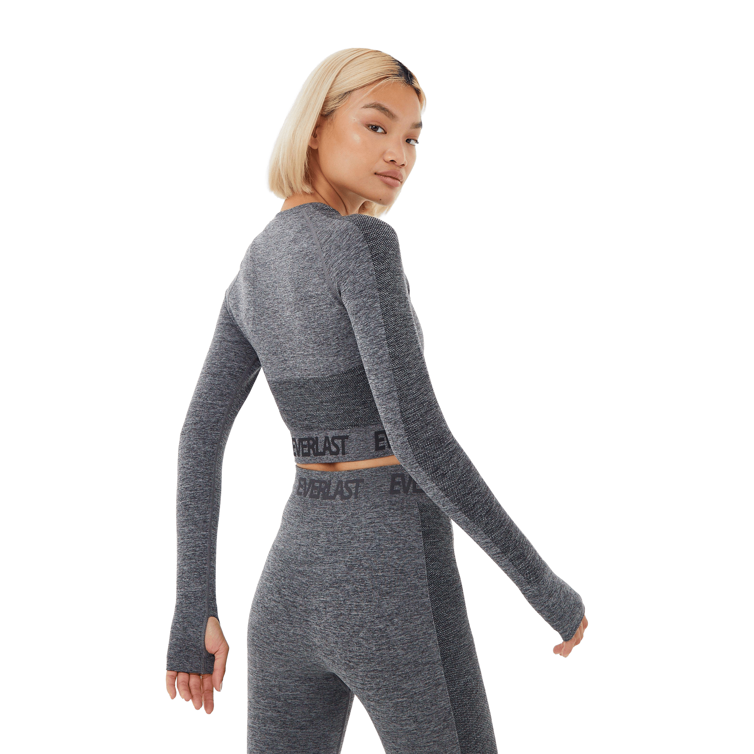 Womens Everlast Seamless Long Sleeve Crop Top