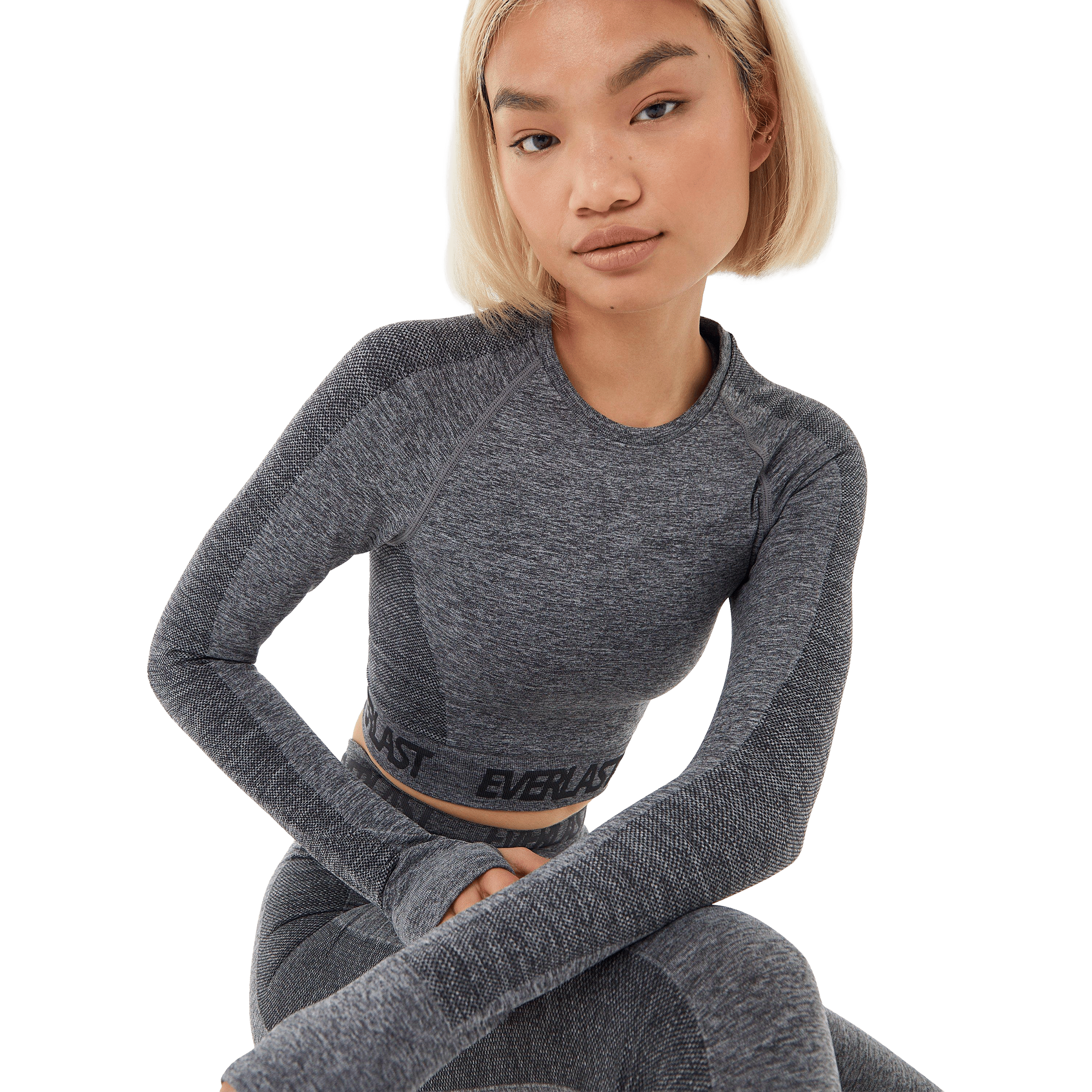 Womens Everlast Seamless Long Sleeve Crop Top