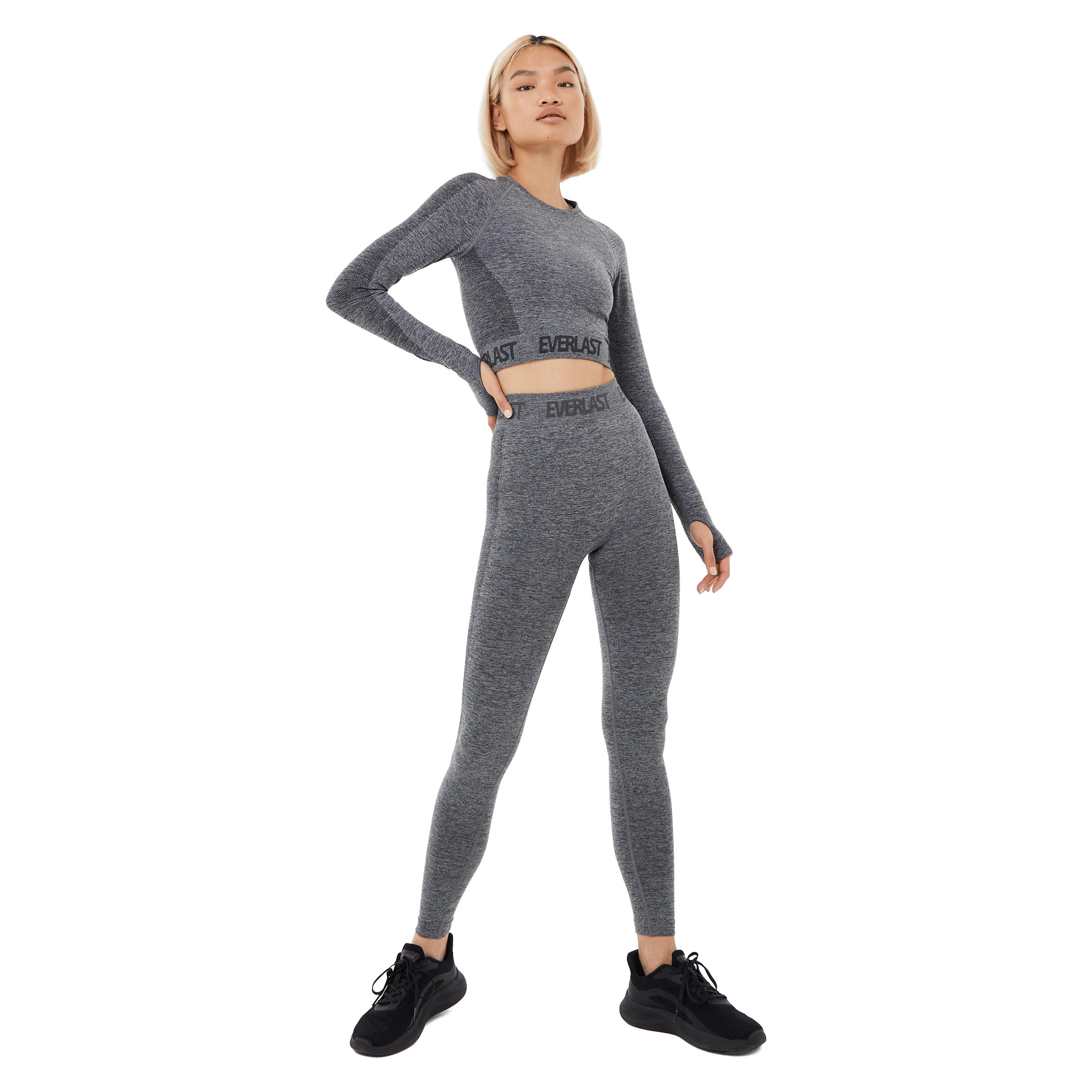 Womens Everlast Seamless Long Sleeve Crop Top