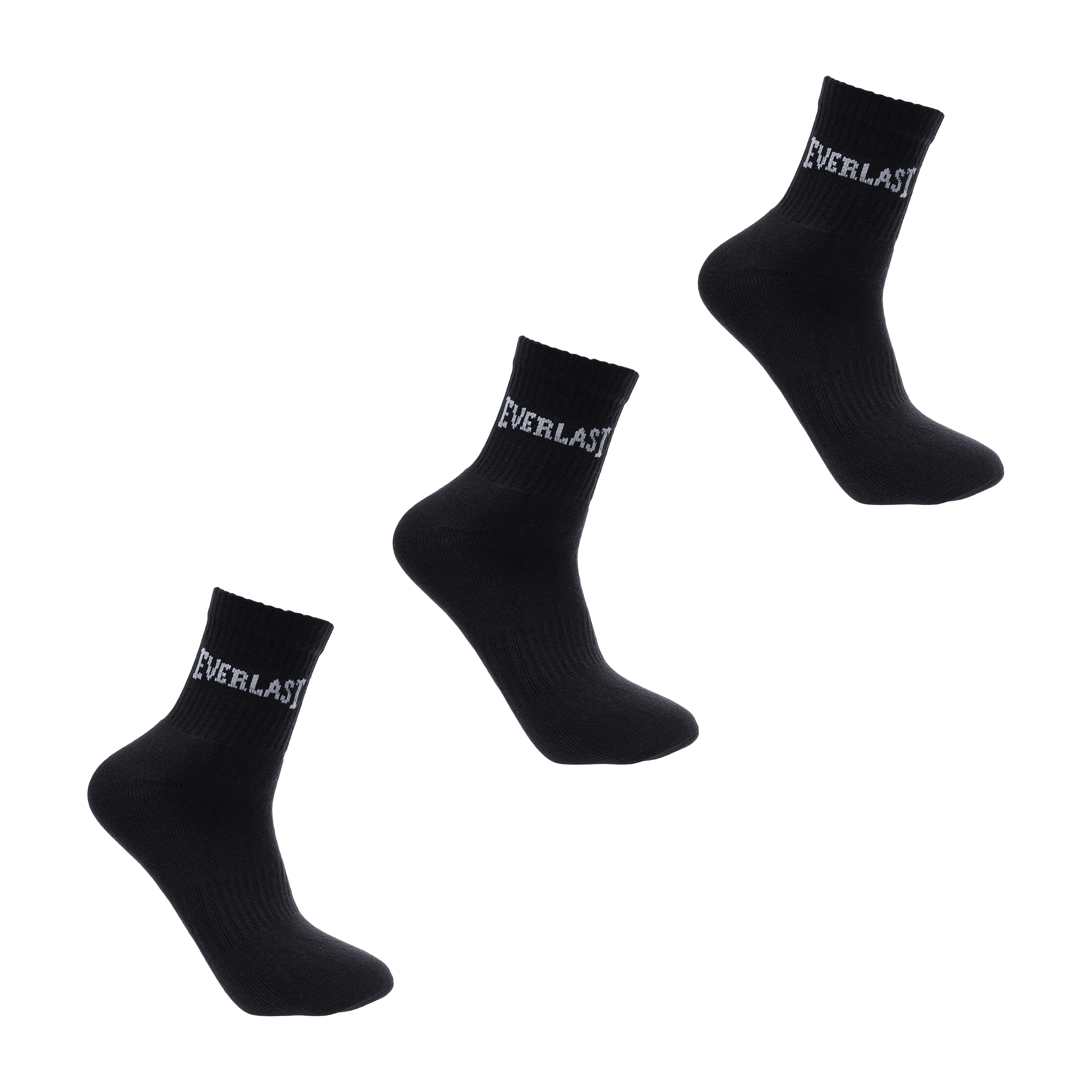 Unisex Everlast (3pk) Quarter Socks - UK 7-11 (US 7.5-12)