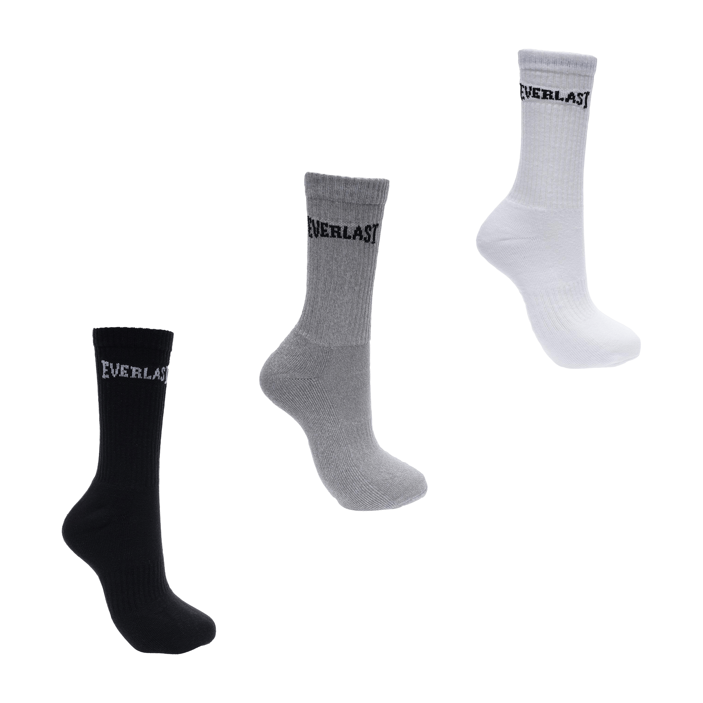 Unisex Everlast (3pk) Crew Socks - UK 7-11 (US 7.5-12)