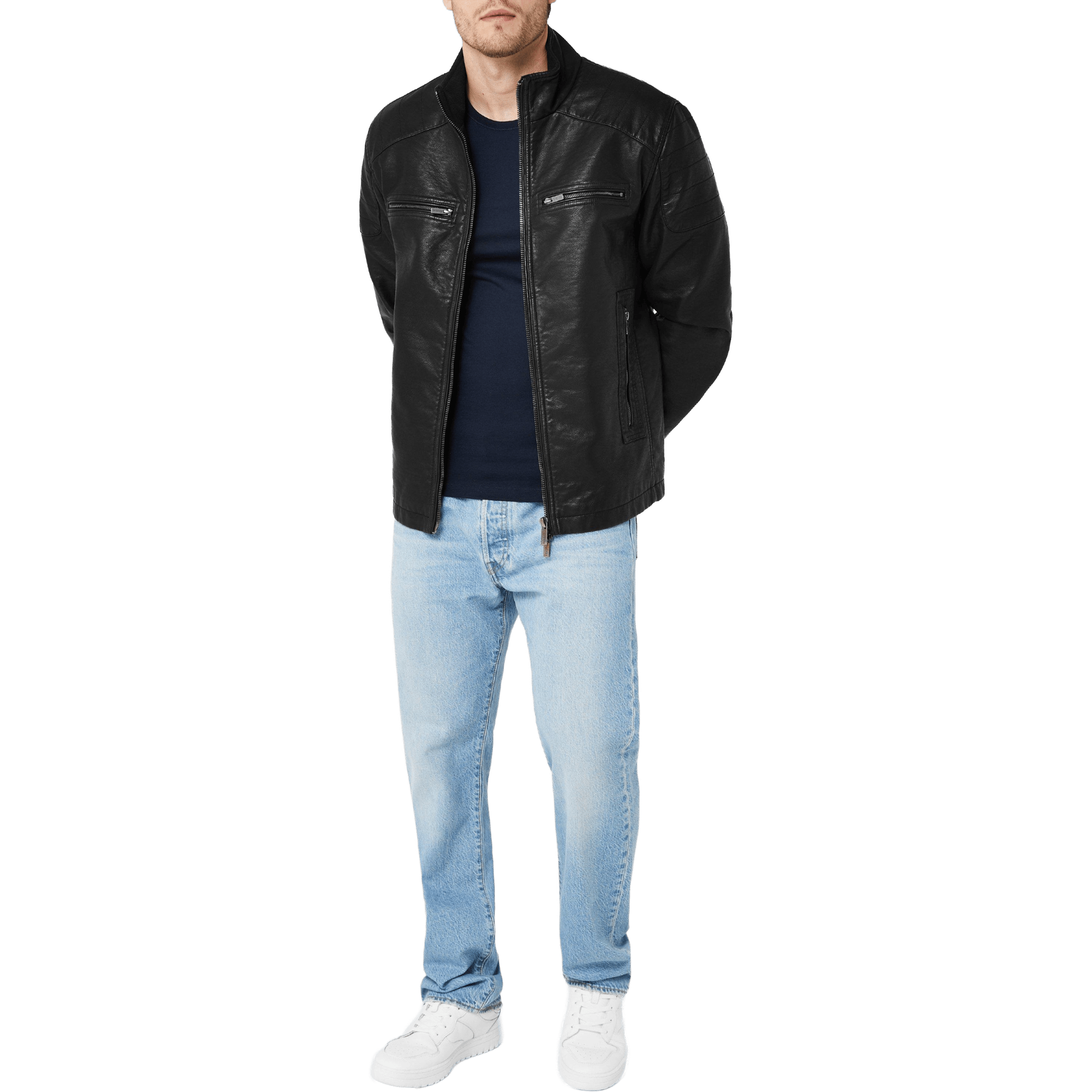 Mens Firetrap Faux Leather Jacket