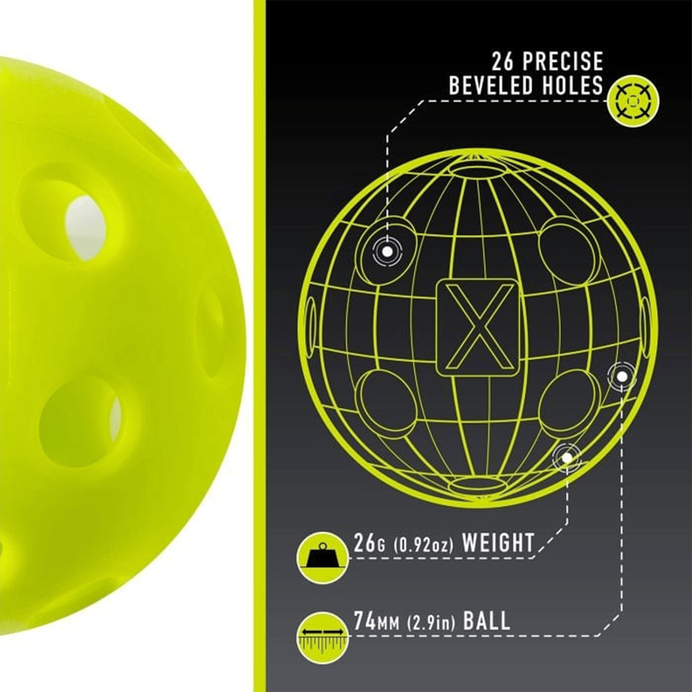 Franklin (3pk) X-26 Indoor Pickleball Balls