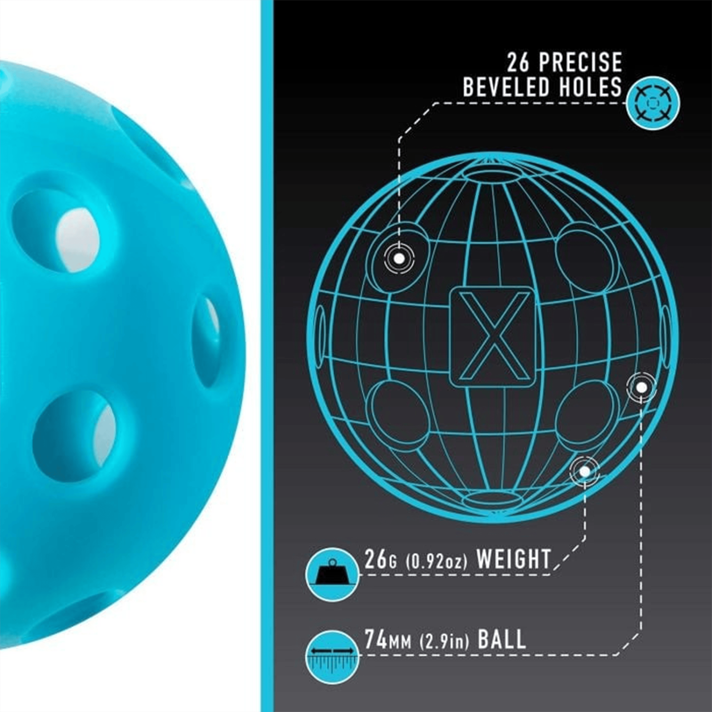 Franklin (3pk) X-26 Indoor Pickleball Balls