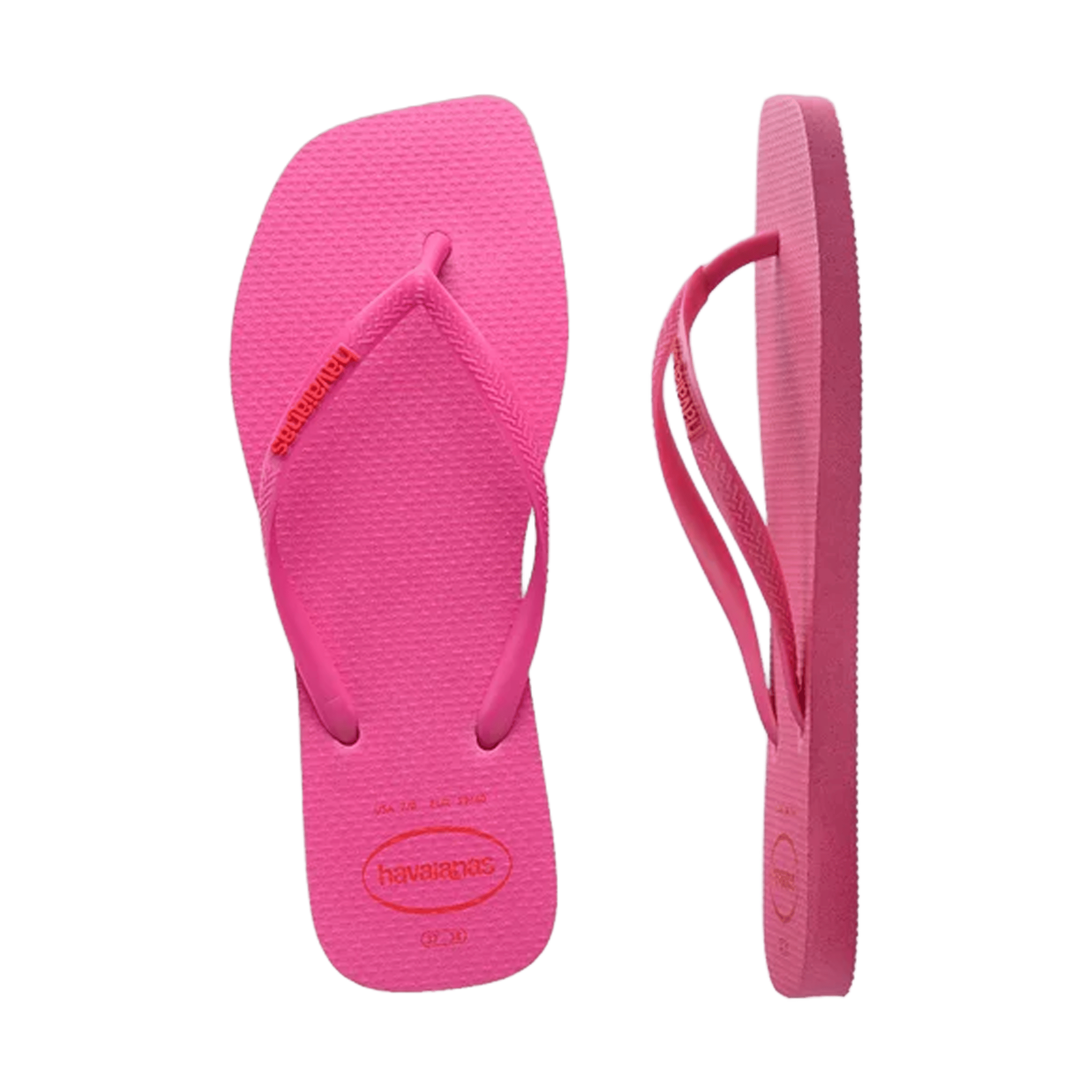 Womens Havaianas Slim Square Logo Pop Up Thongs
