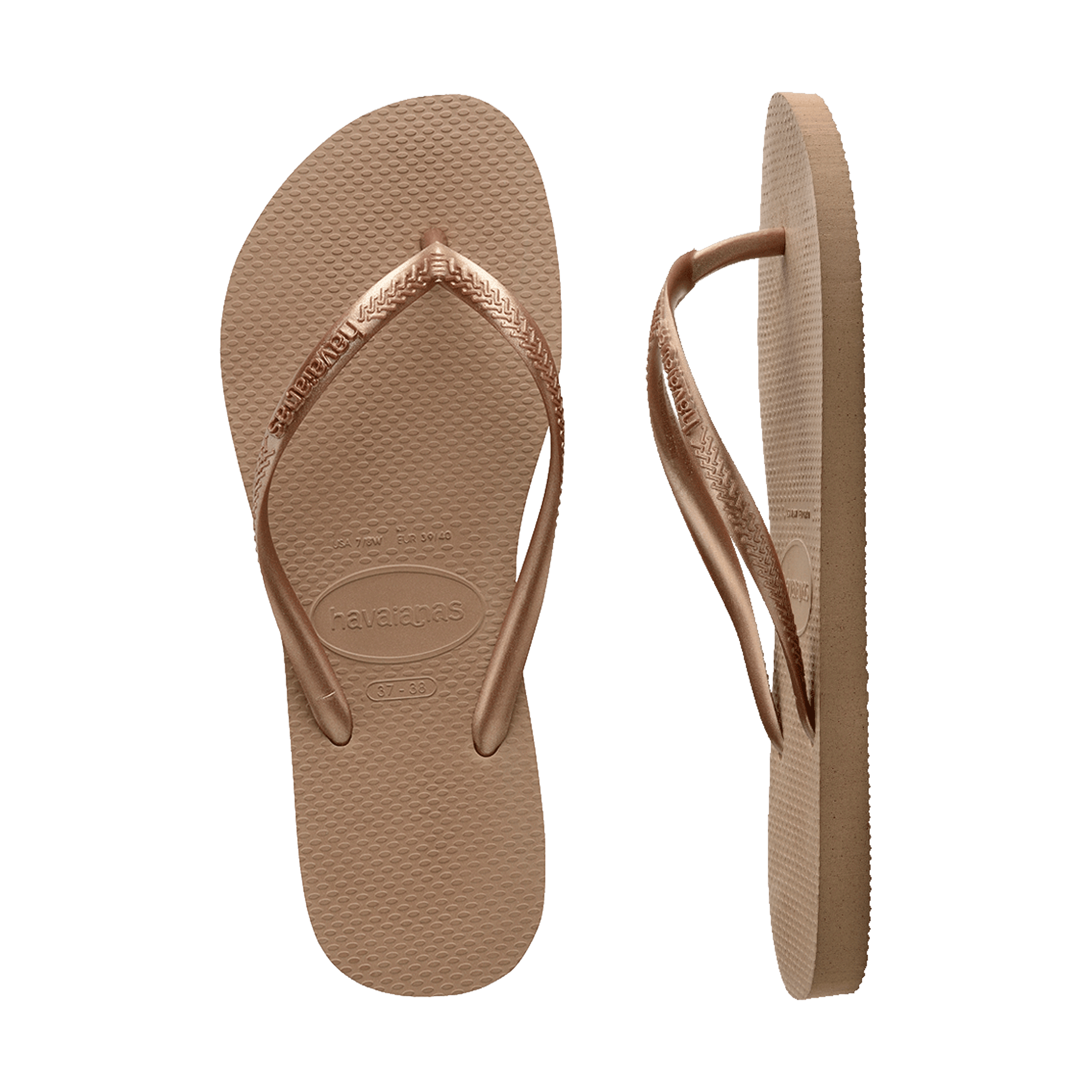 Womens Havaianas Slim Metallic Thongs