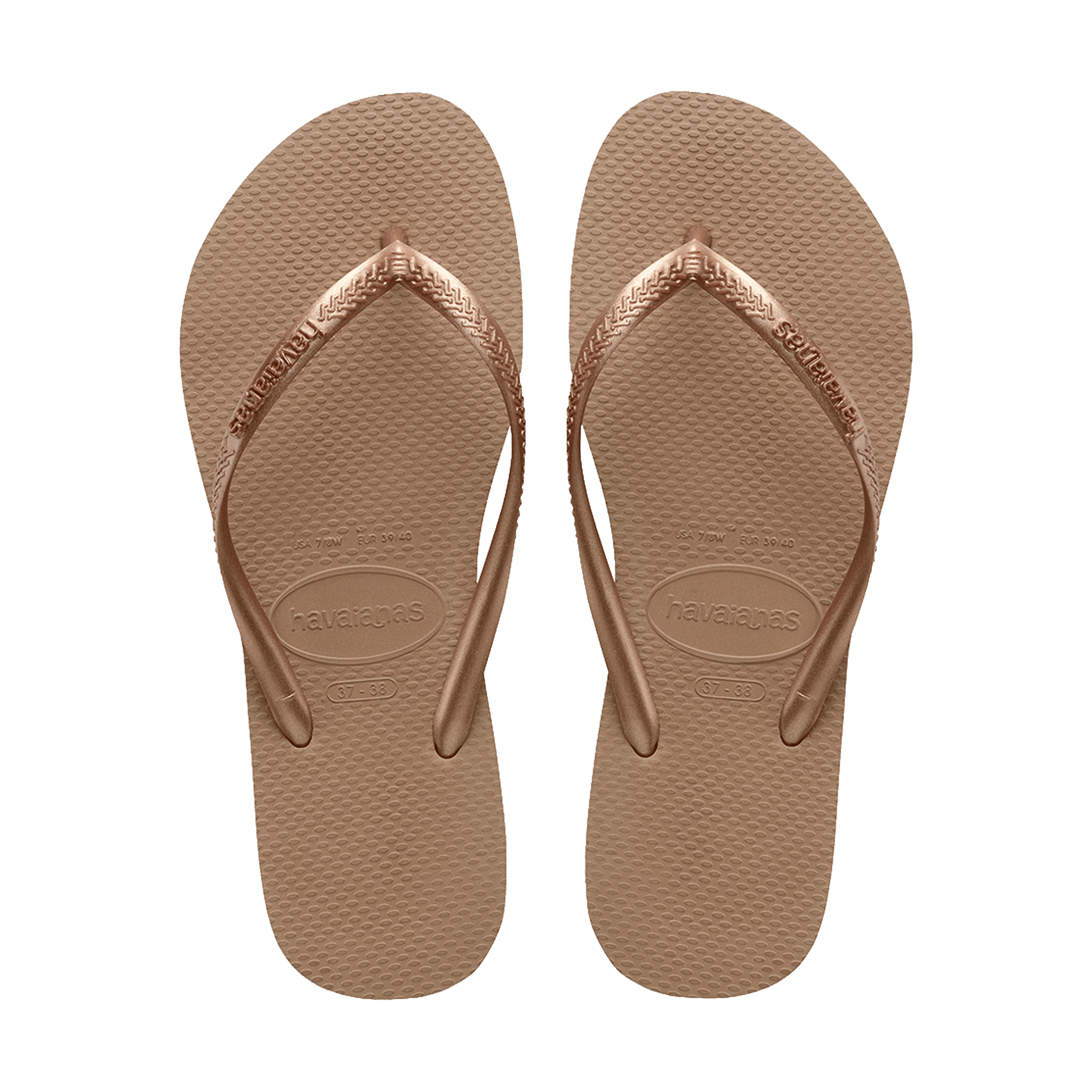 Womens Havaianas Slim Metallic Thongs