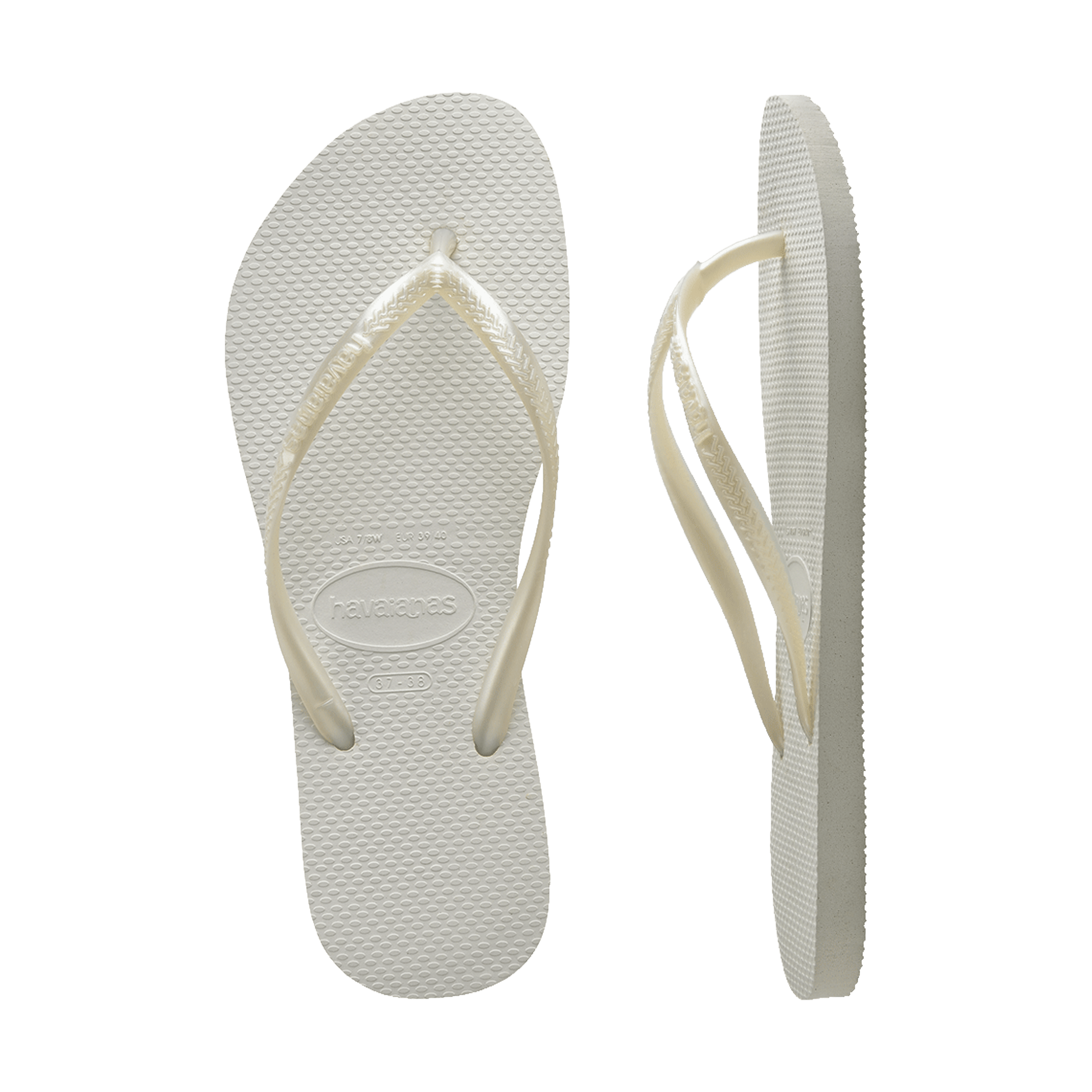 Womens Havaianas Slim Metallic Thongs