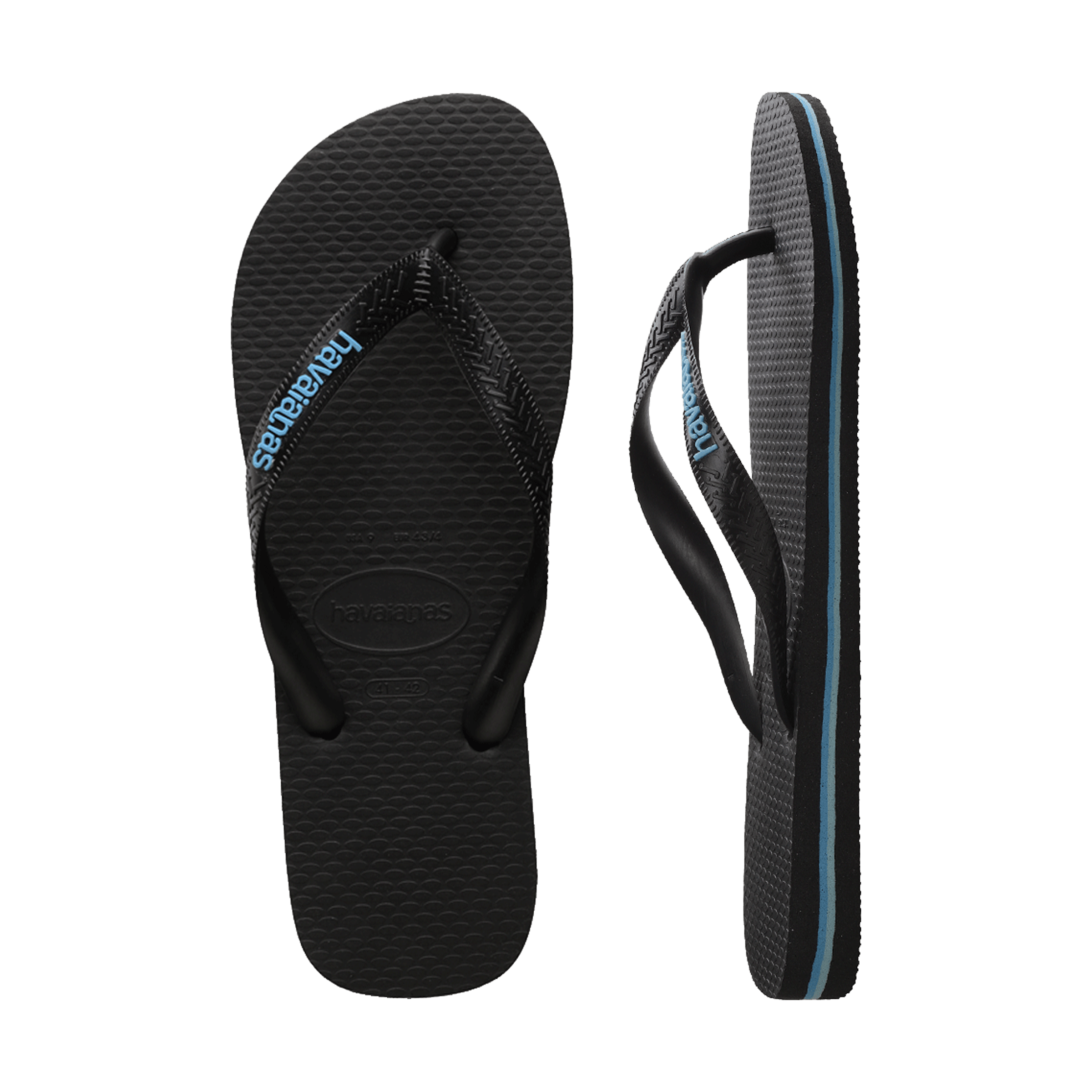 Mens Havaianas Rubber Logo Thongs