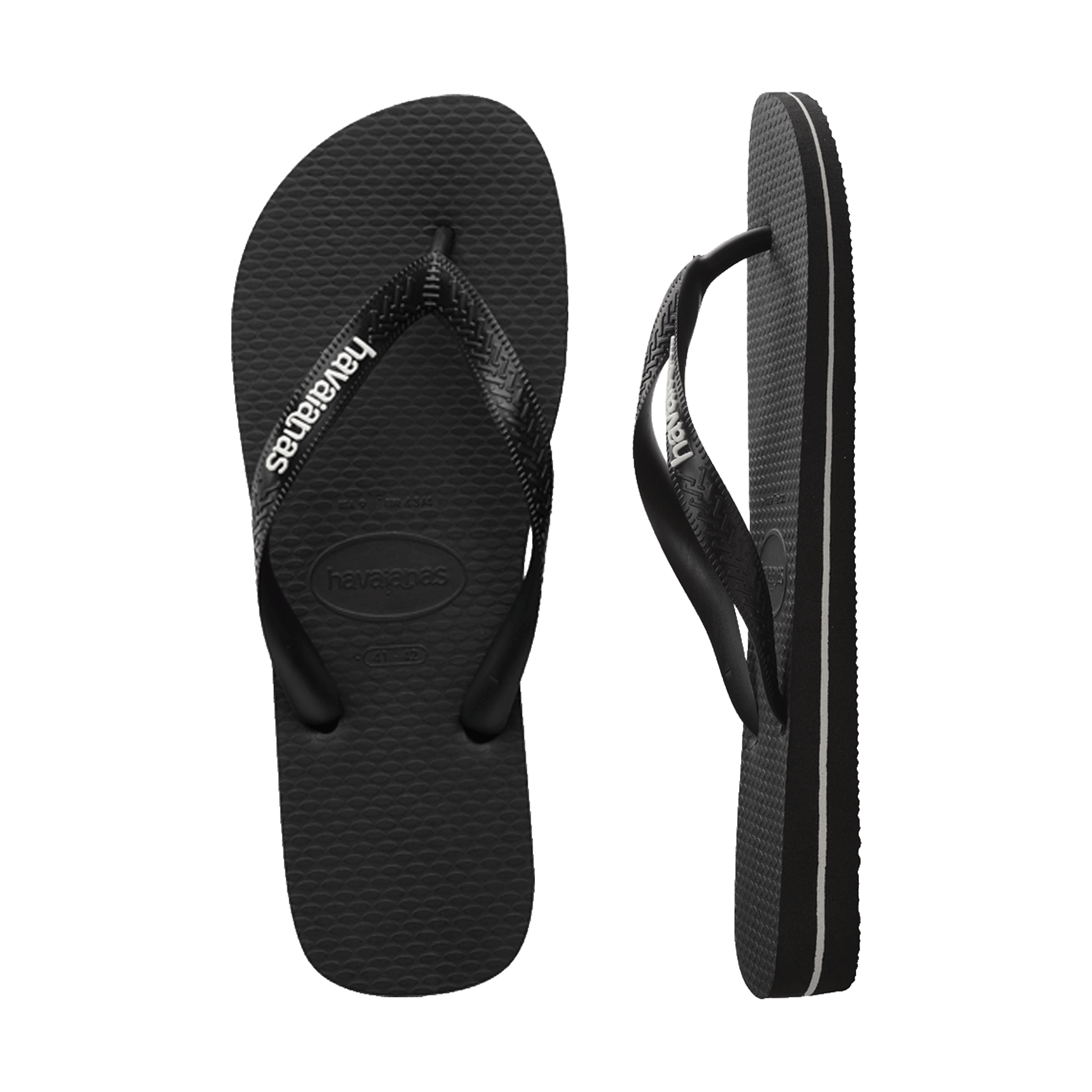 Mens Havaianas Rubber Logo Thongs