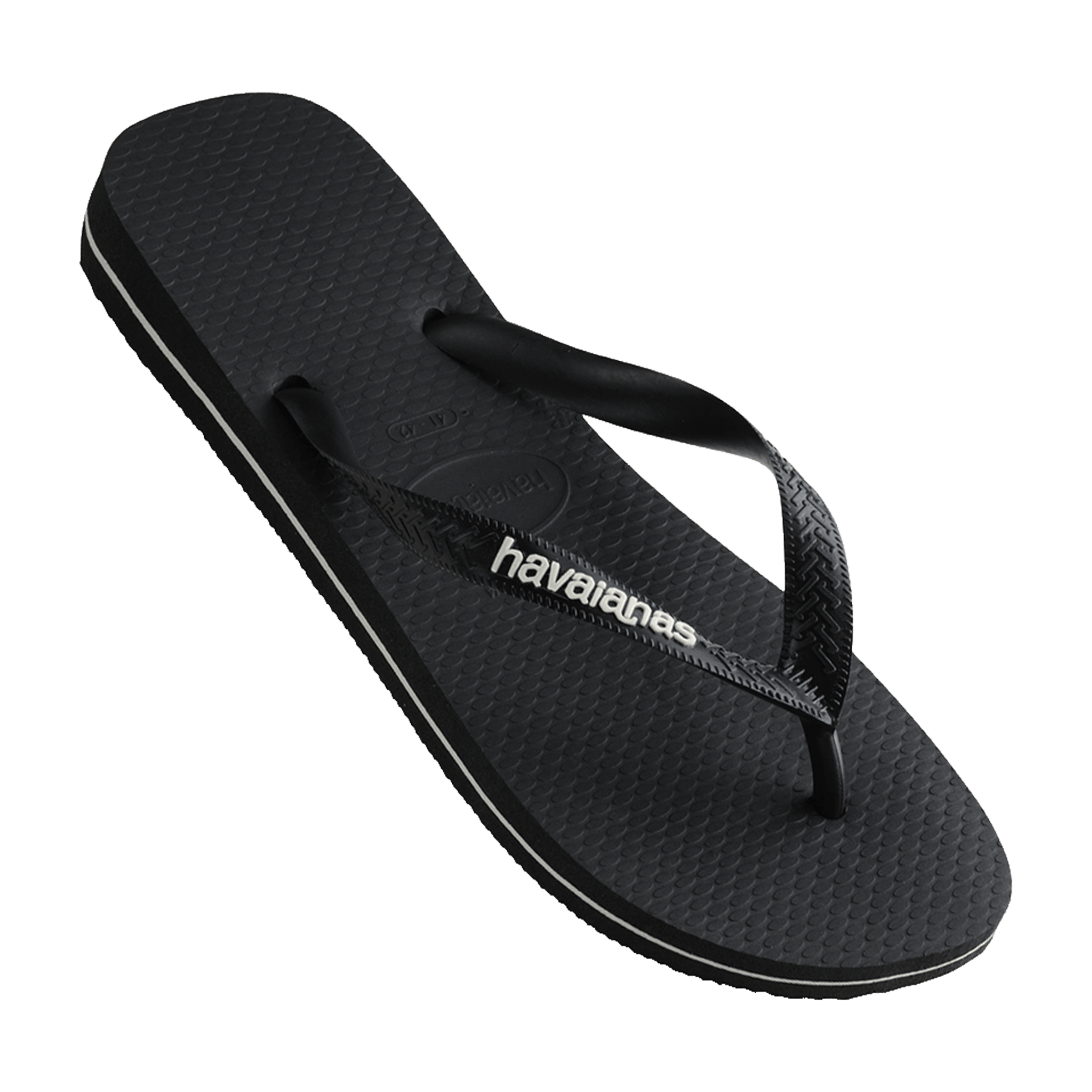 Mens Havaianas Rubber Logo Thongs