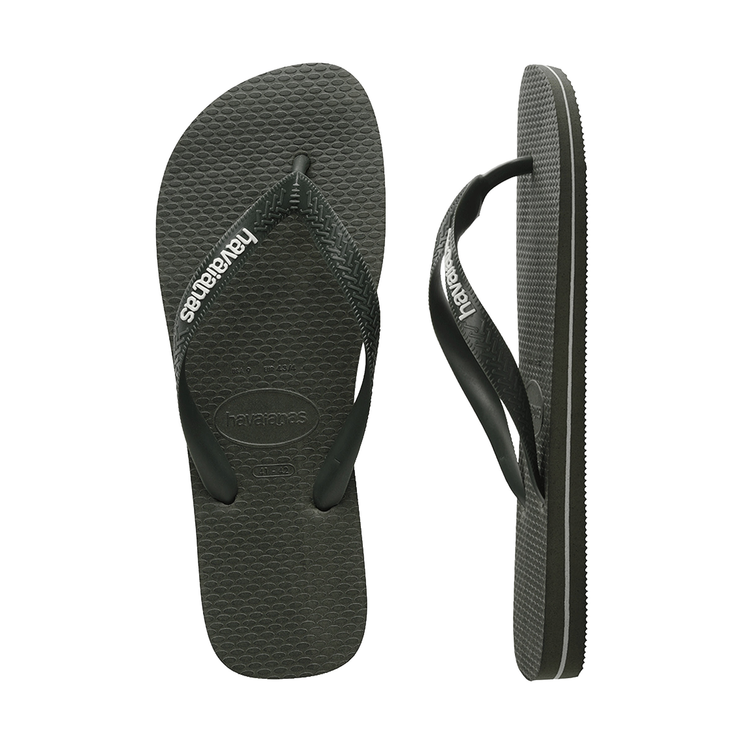 Mens Havaianas Rubber Logo Thongs