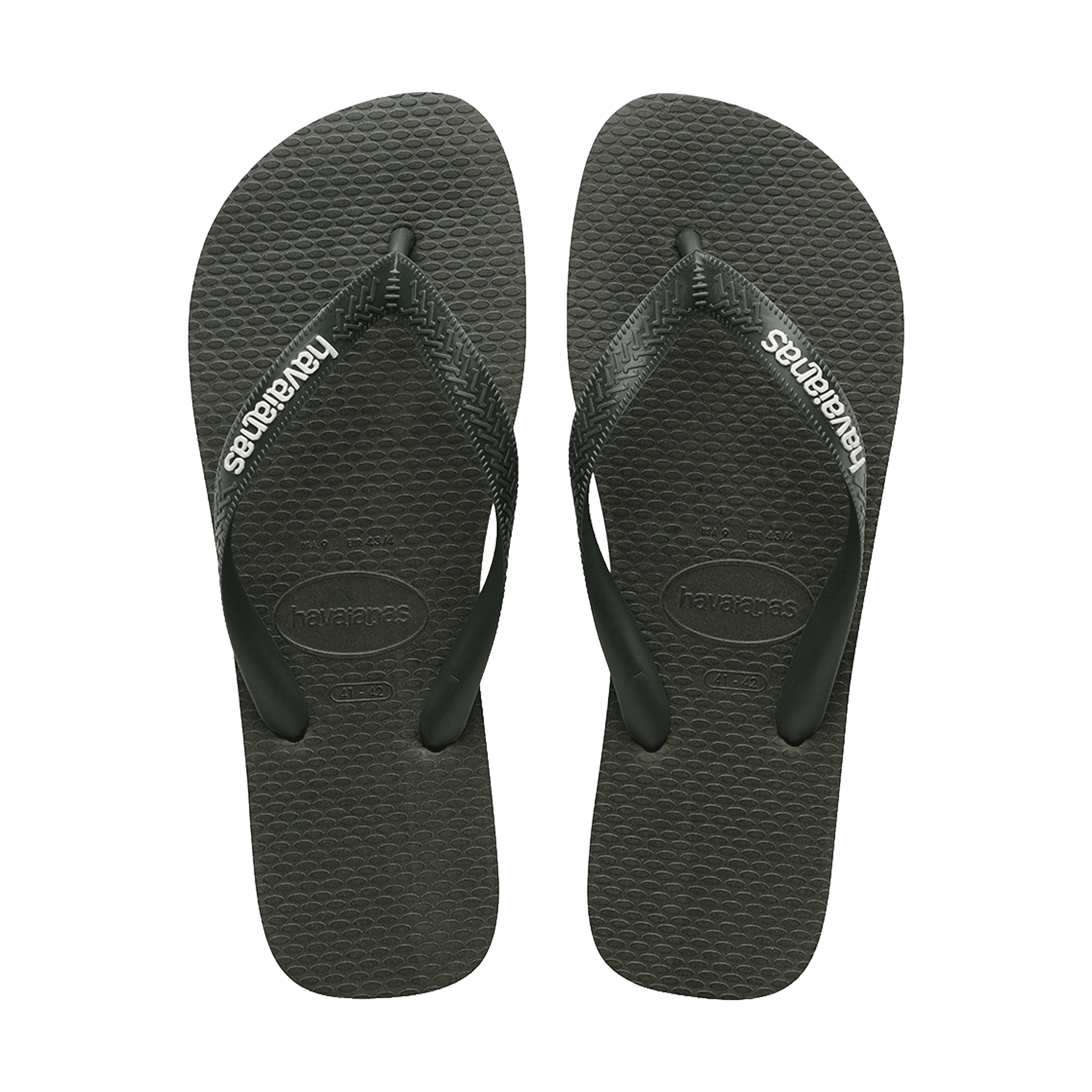Mens Havaianas Rubber Logo Thongs