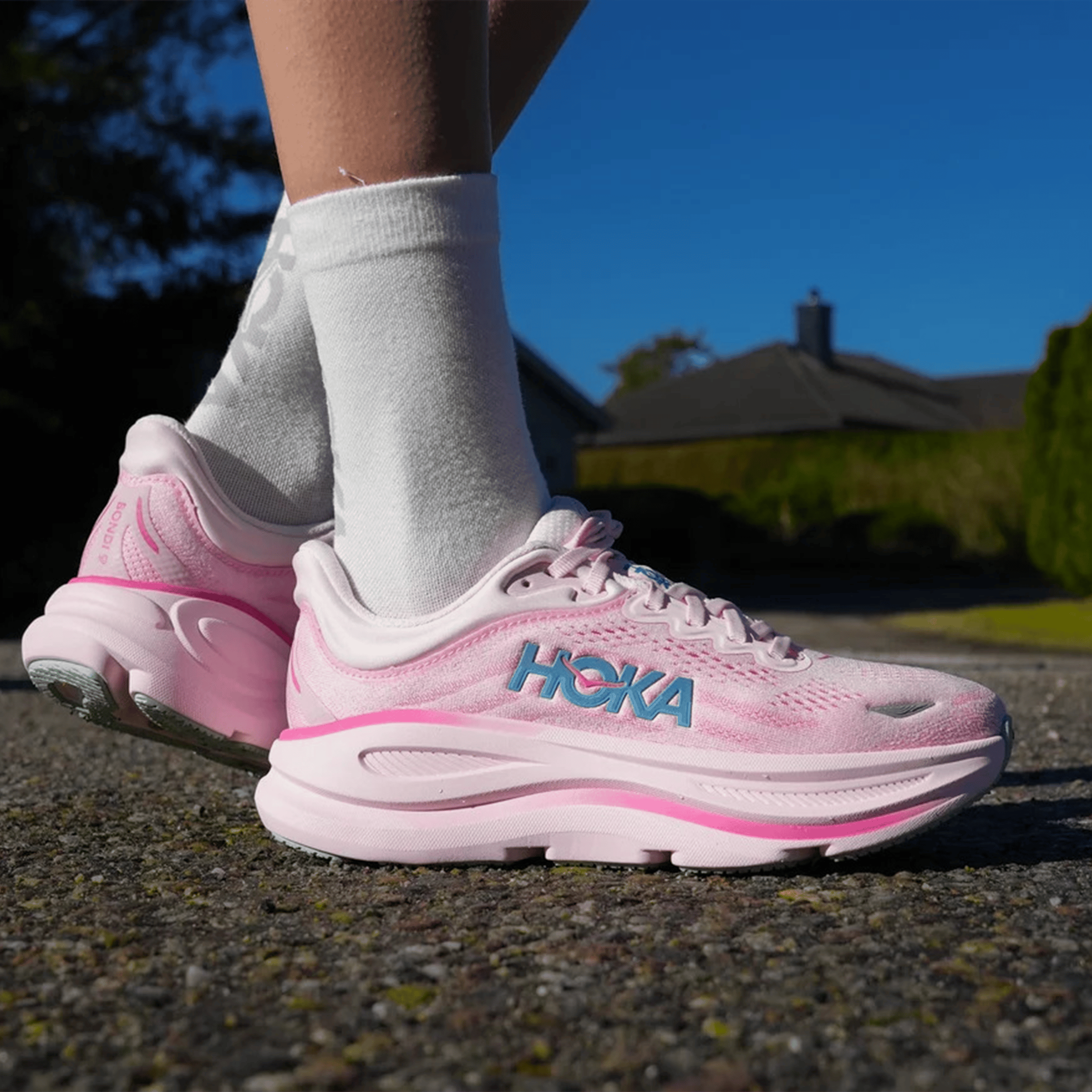 Womens HOKA Bondi 9 (D Wide) Running Shoes