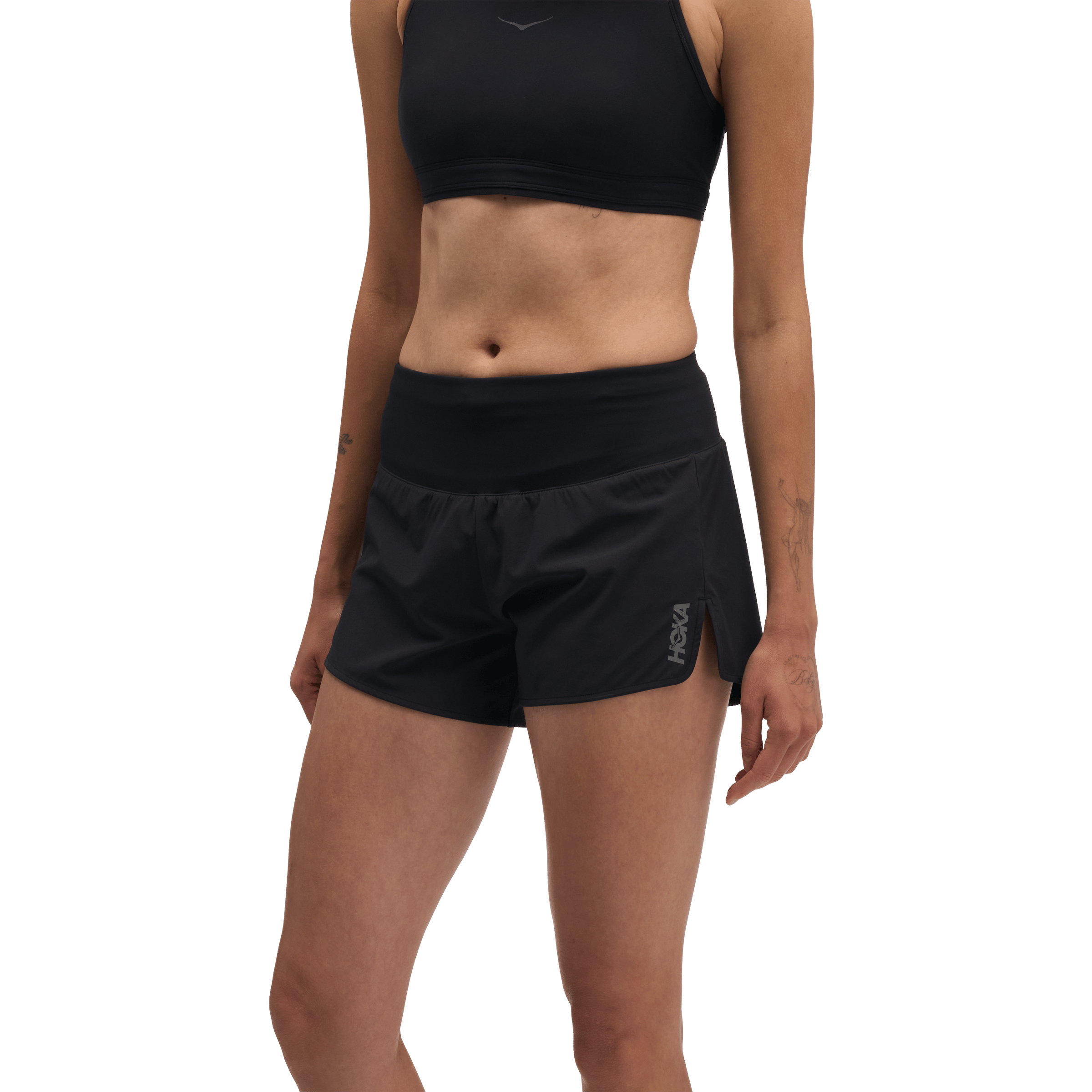 Womens Hoka Glide (3.5") Brief Shorts