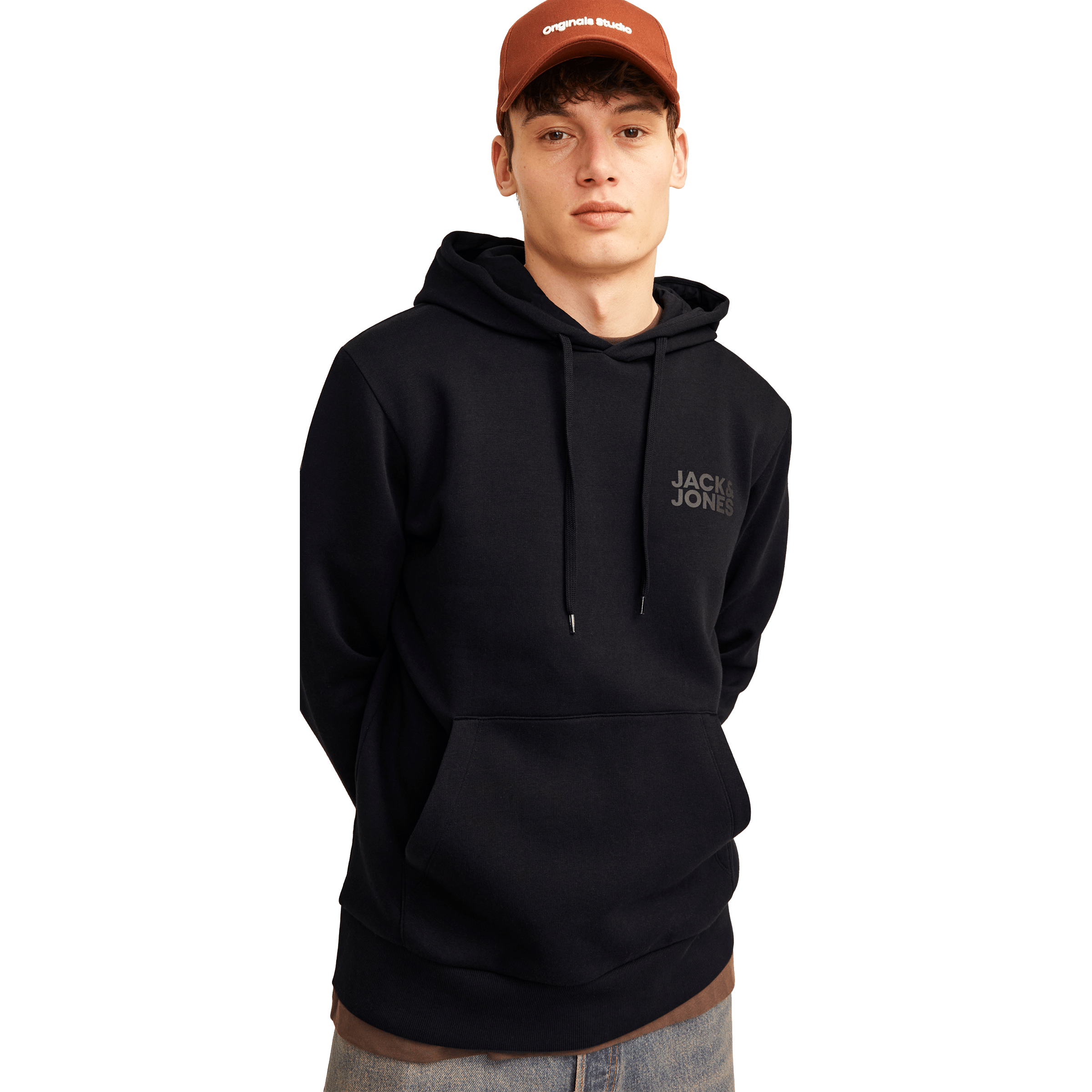 Mens Jack & Jones Logo Hoodie