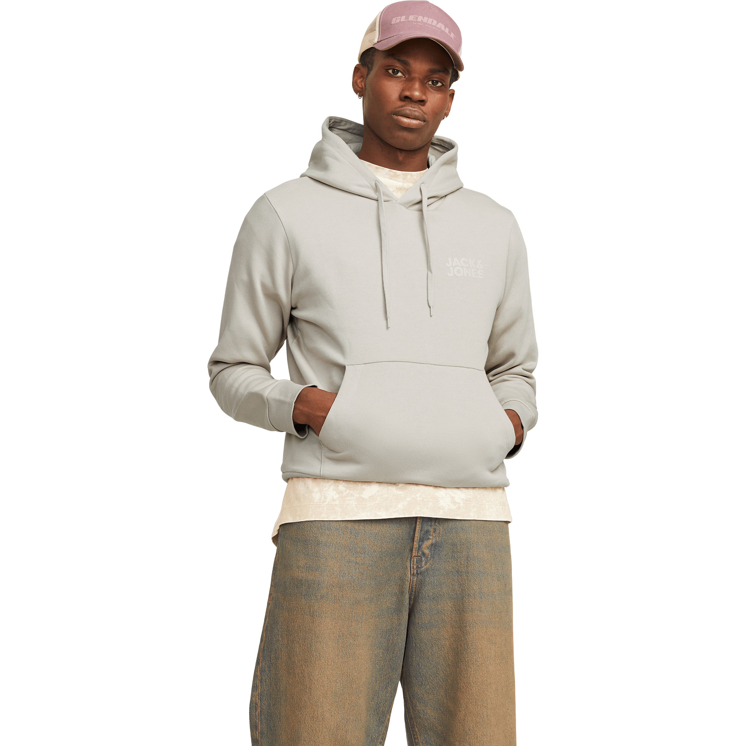 Mens Jack & Jones Logo Hoodie