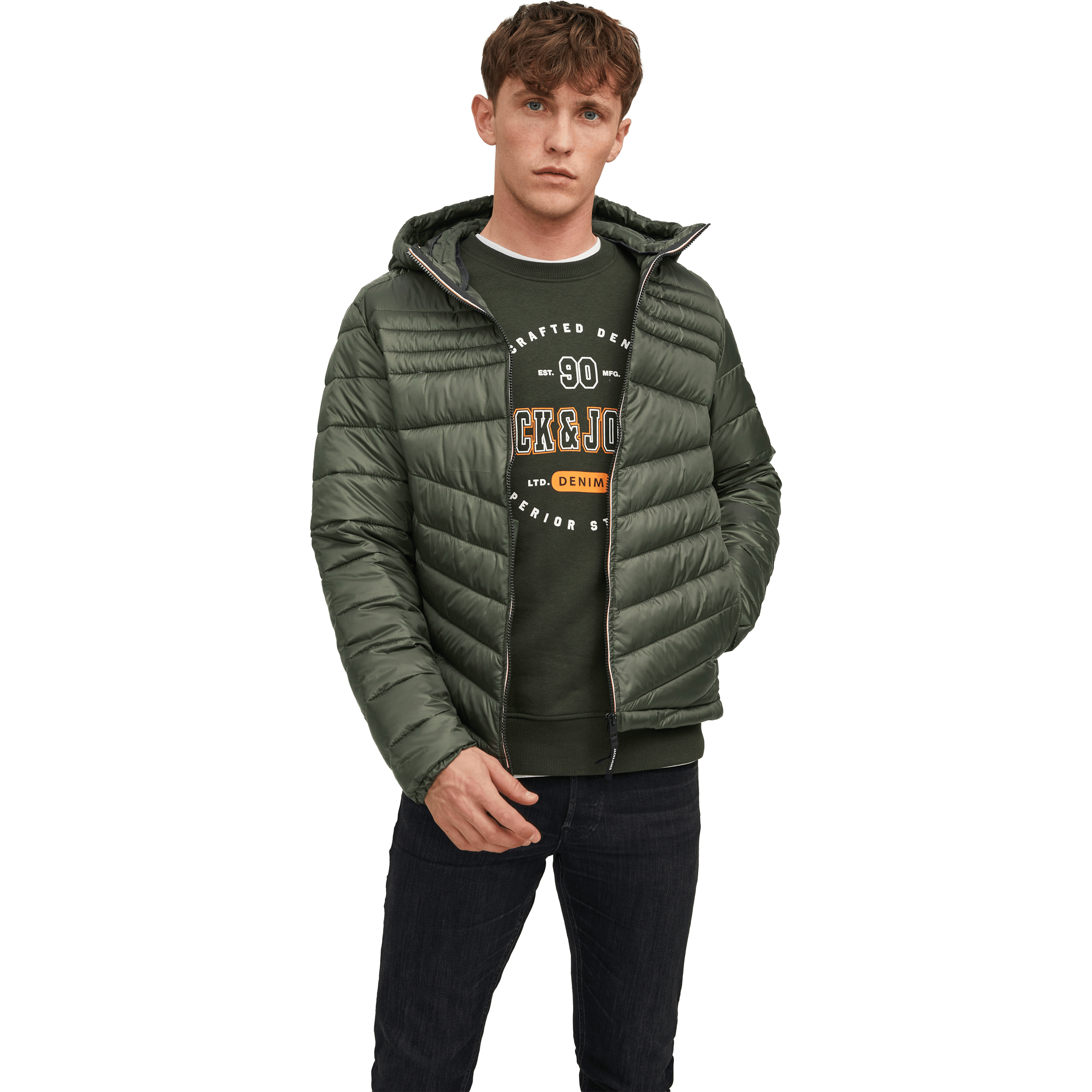 Mens Jack & Jones Puffer Jacket